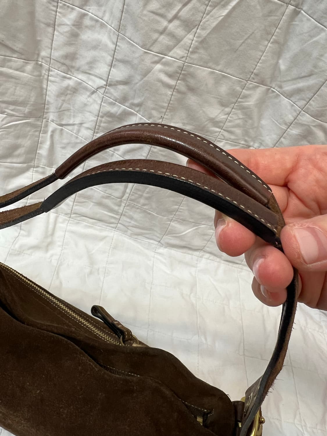 2004년 빈티지 코치 스웨이드 숄더백 상품이미지6