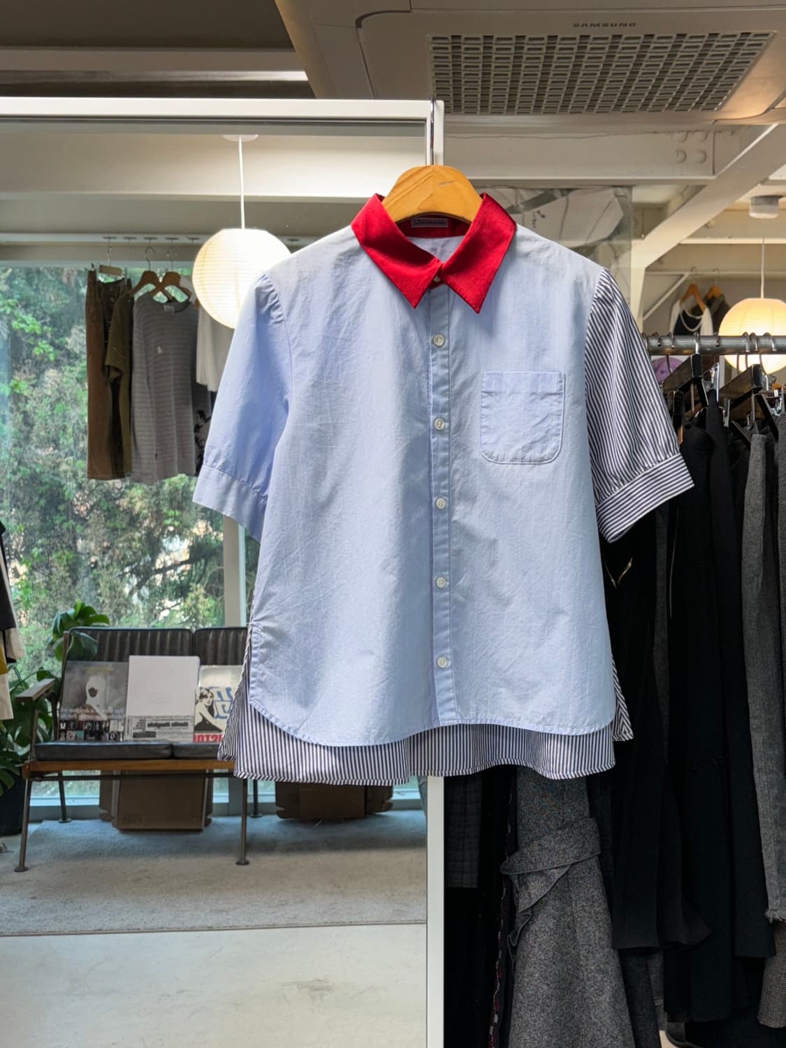 수 언더커버 스트라이프 셔츠 상품이미지1