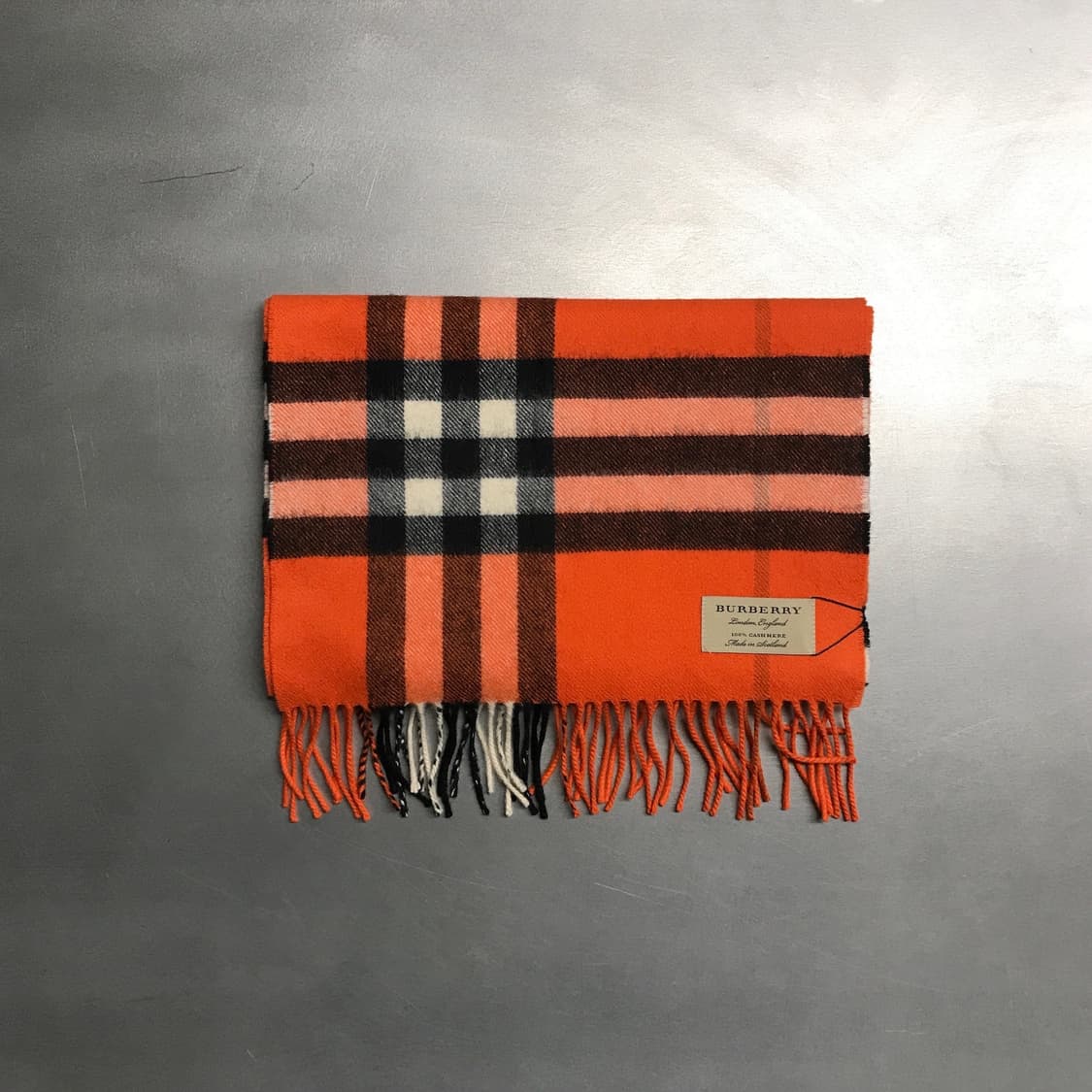 버버리 정품 캐시미어 머플러 오렌지 상품이미지2