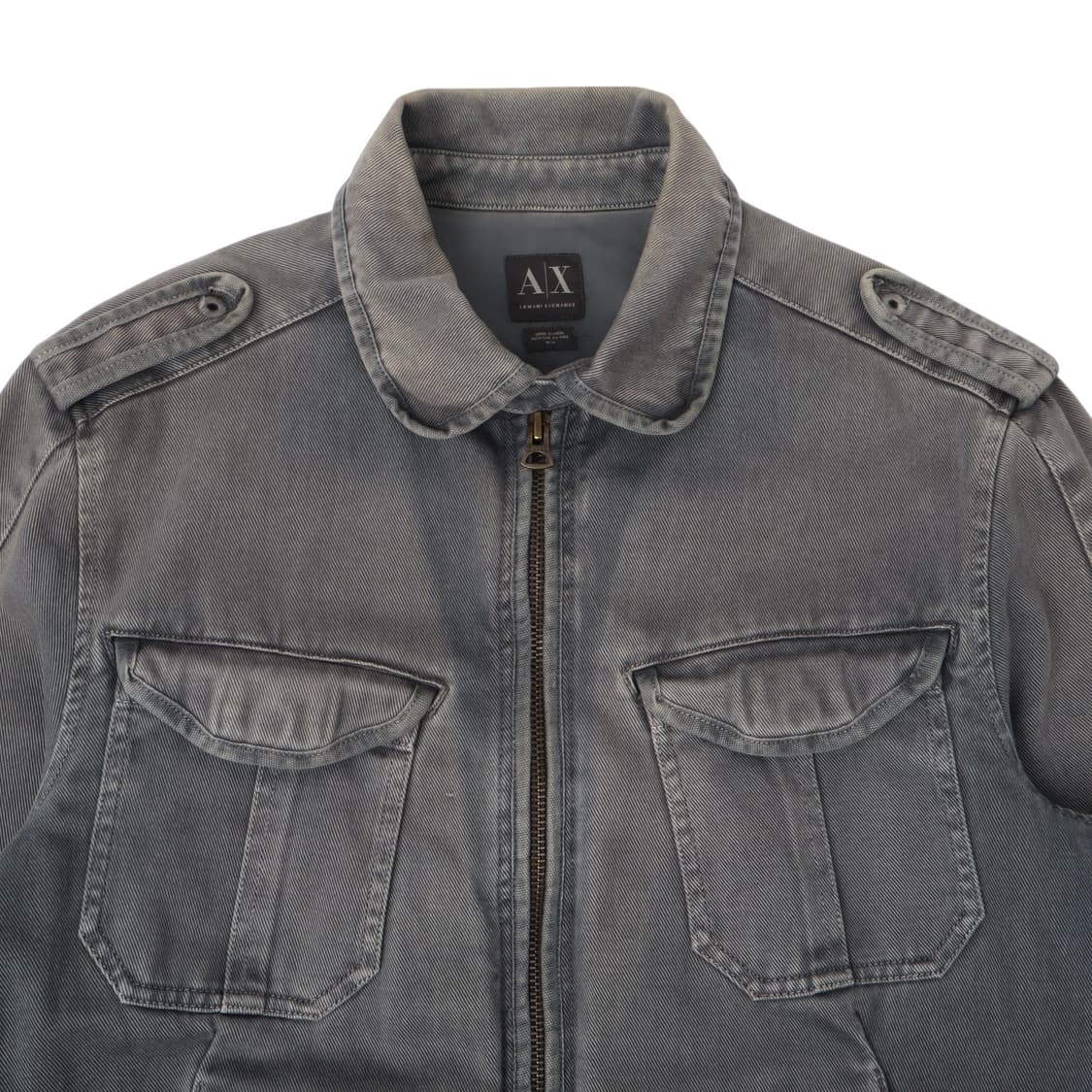 아르마니 익스체인지 워시드 집업 바이커 자켓 상품이미지2