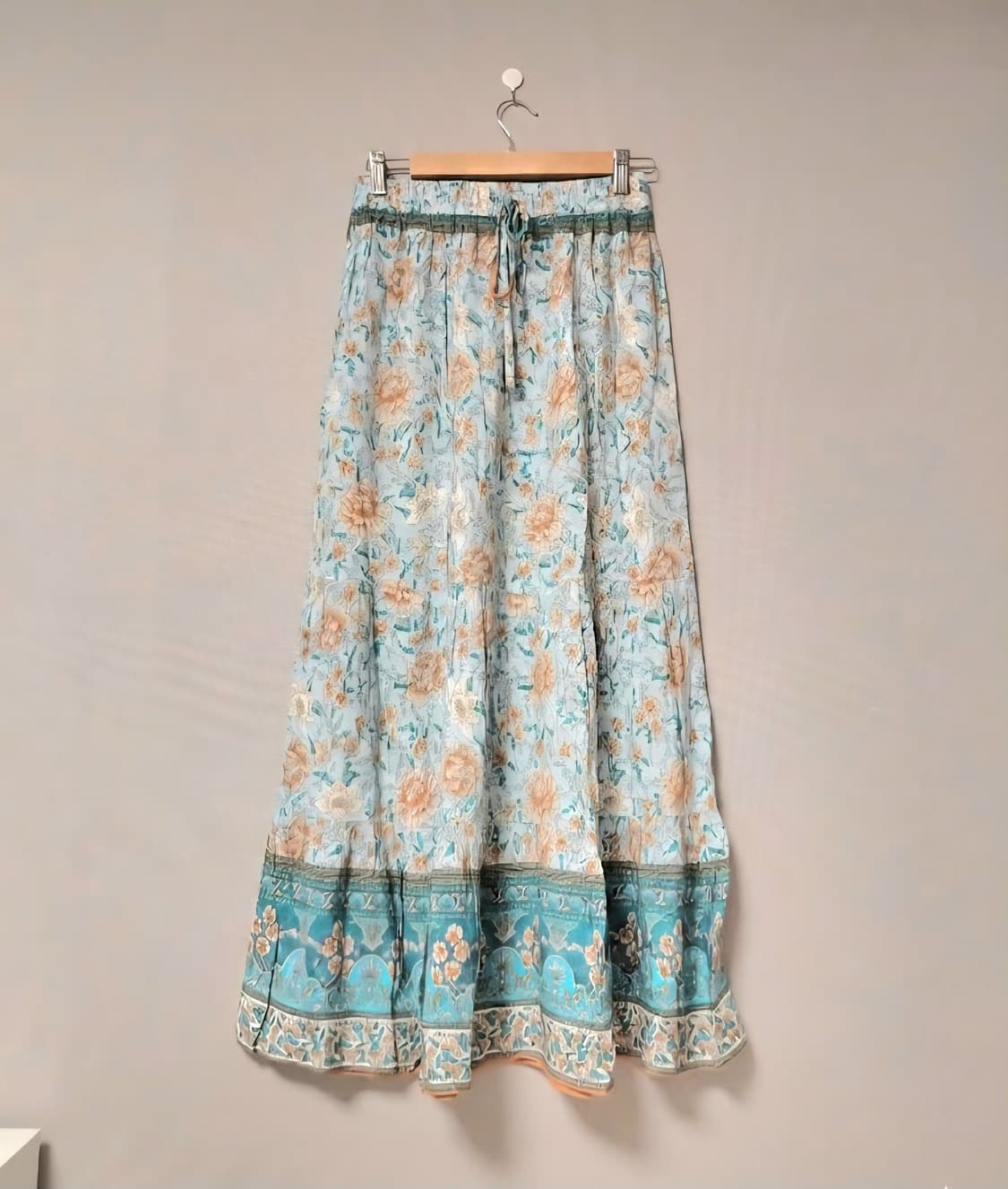 소프트 민트 롱 스커트 상품이미지1