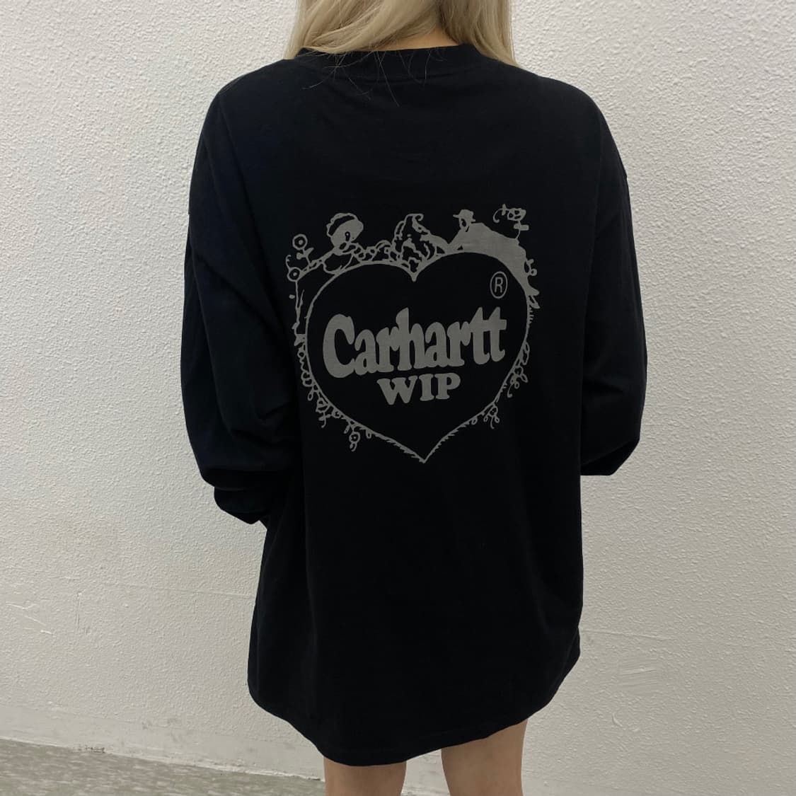 칼하트 Wip 하트 블랙 롱슬리브 XL 상품이미지2