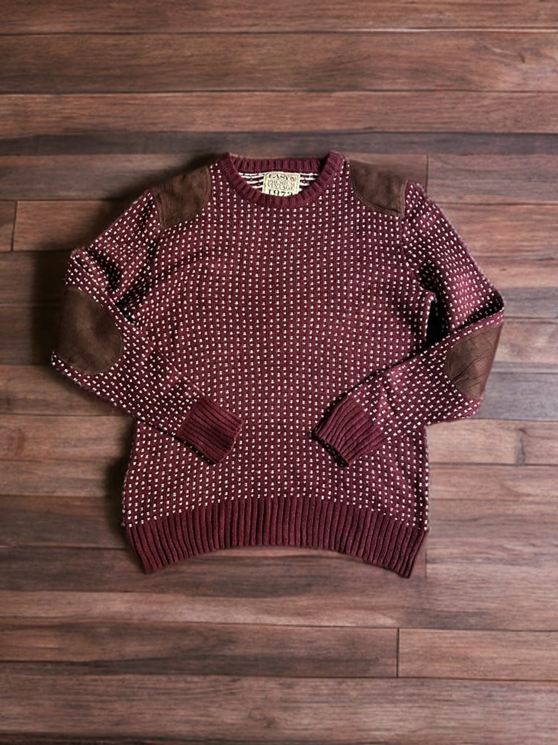 빈티지 버드아이 패턴 아크릴 니트 상품이미지1