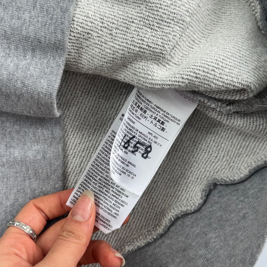 Levis 리바이스 네이비 로고 그레이 후드집업 상품이미지6