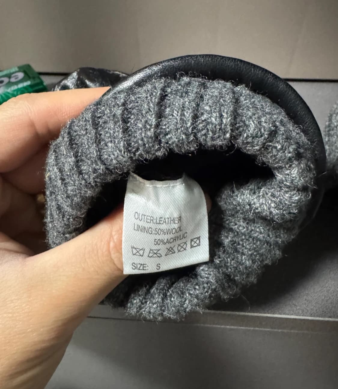 DENTS 검정 울 가죽 장갑 S 상품이미지3