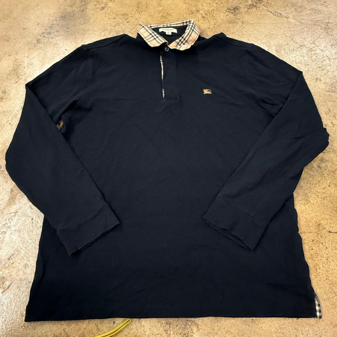 [정품/L] 버버리 노바체크 카라 셔츠 긴팔티 b19 상품이미지2