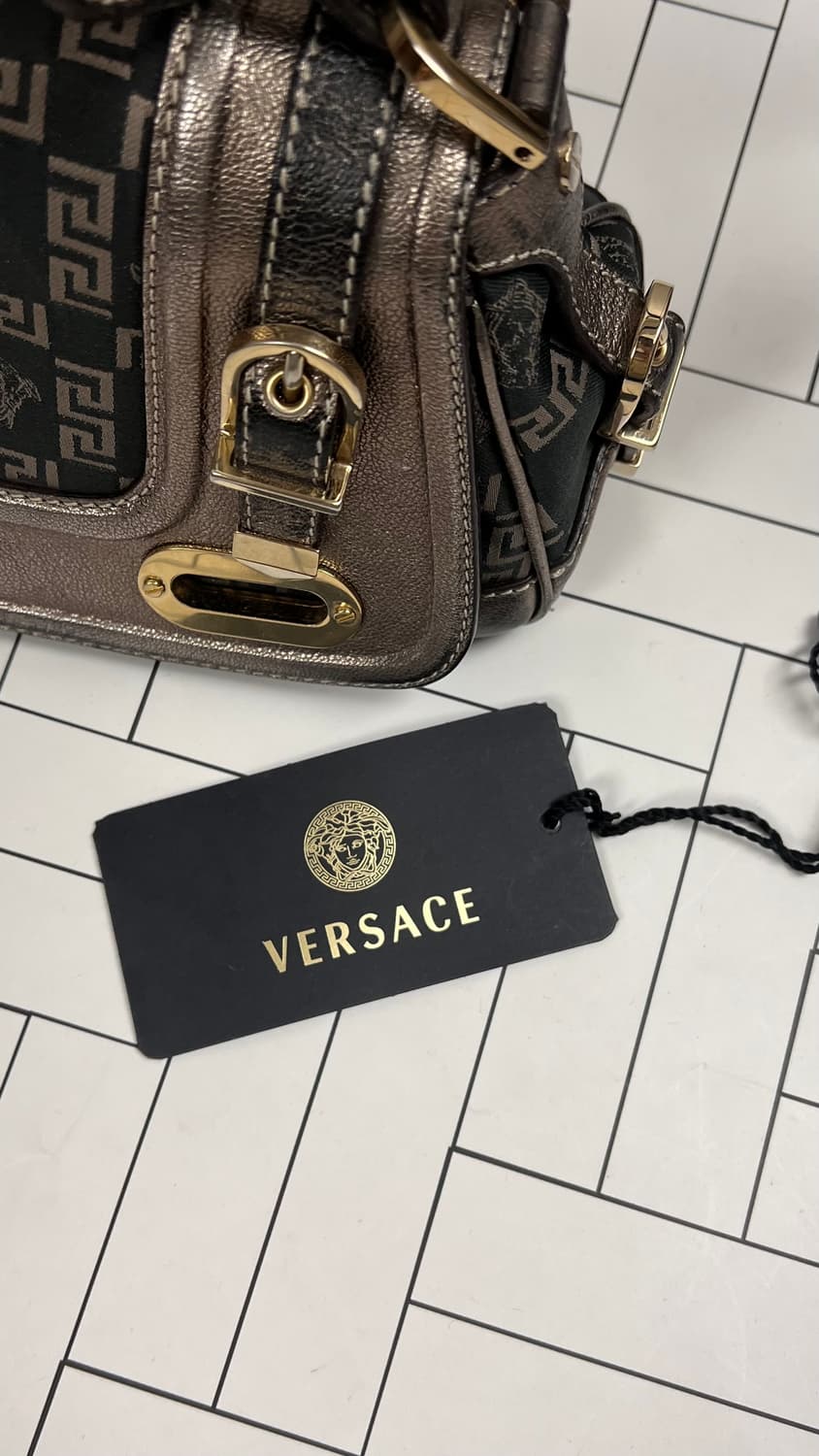 90s versace 베르사체 메두사 자카드 클래식 숄더백 핸드백 상품이미지7