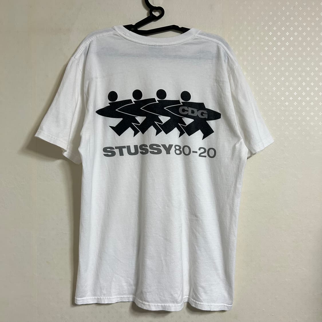 스투시 CDG 서프맨 반팔 티셔츠 화이트 M  상품이미지7