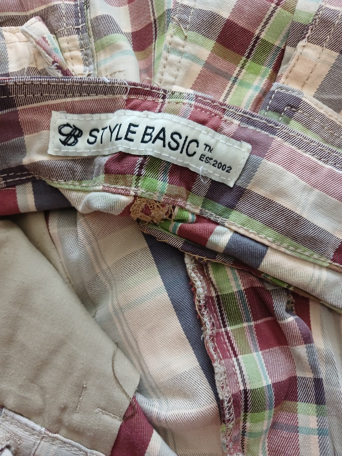 Style basic 코튼 체크 반바지 상품이미지2