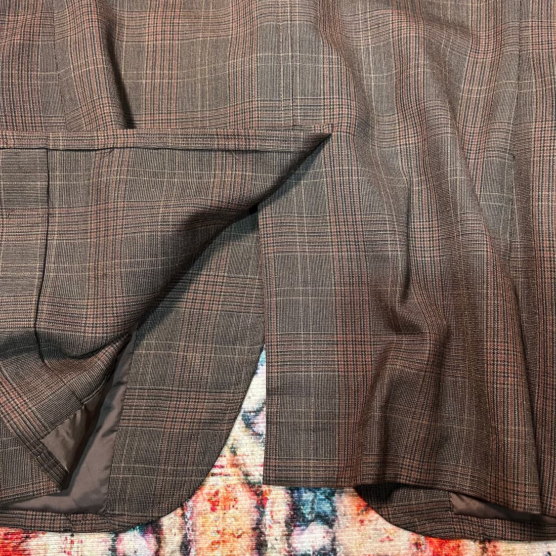[M] 반 자켓 린넨 체크패턴 블레이저 상품이미지8