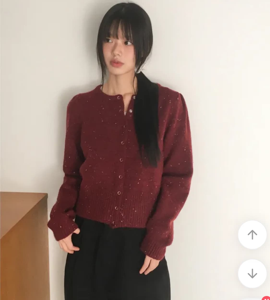 셔링 니트 가디건 상품이미지2