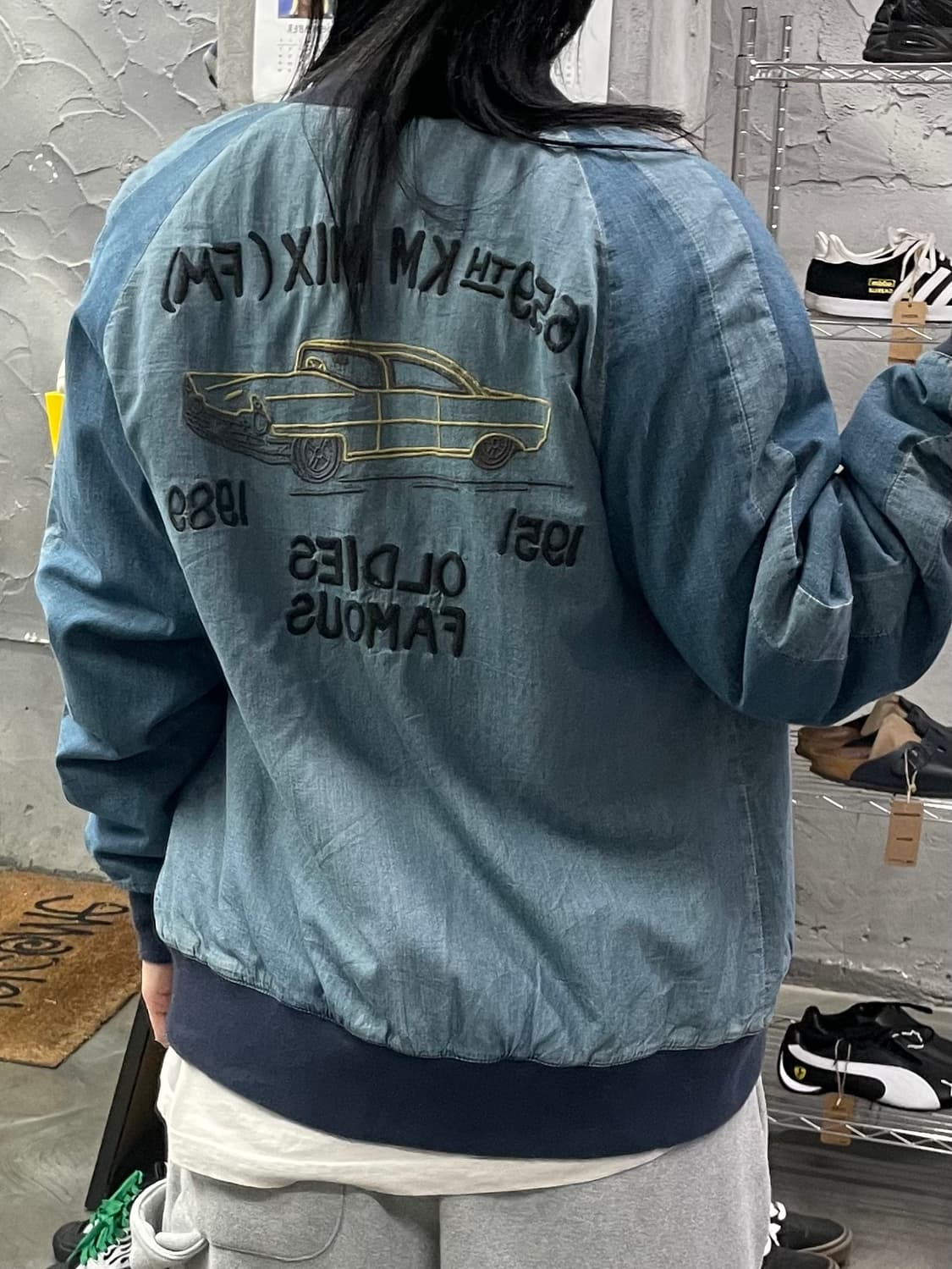 빈티지 패치 봄버 자켓 상품이미지7