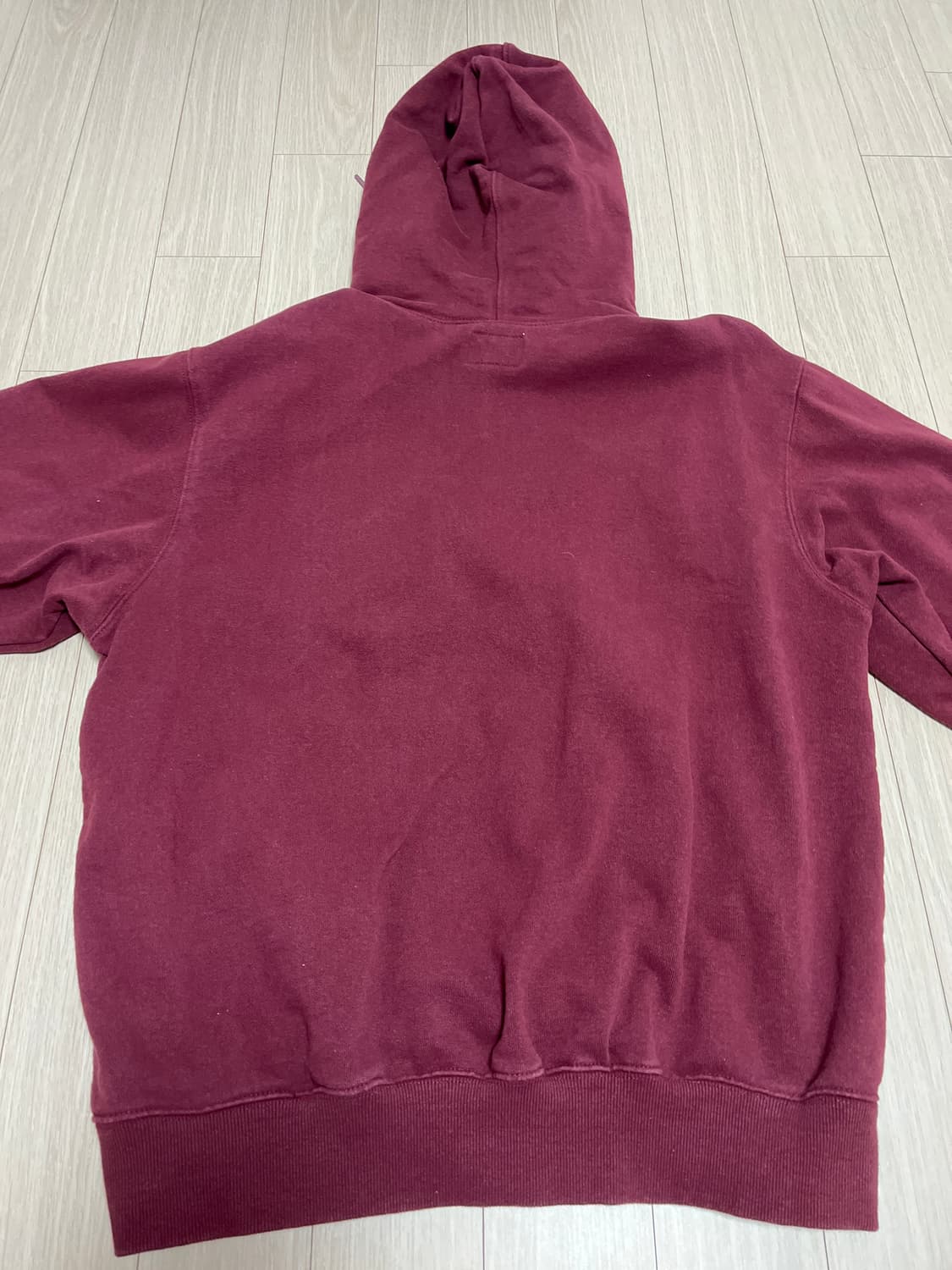 디스이즈네버댓 버건디 후드티 M (기모 있음) 상품이미지5