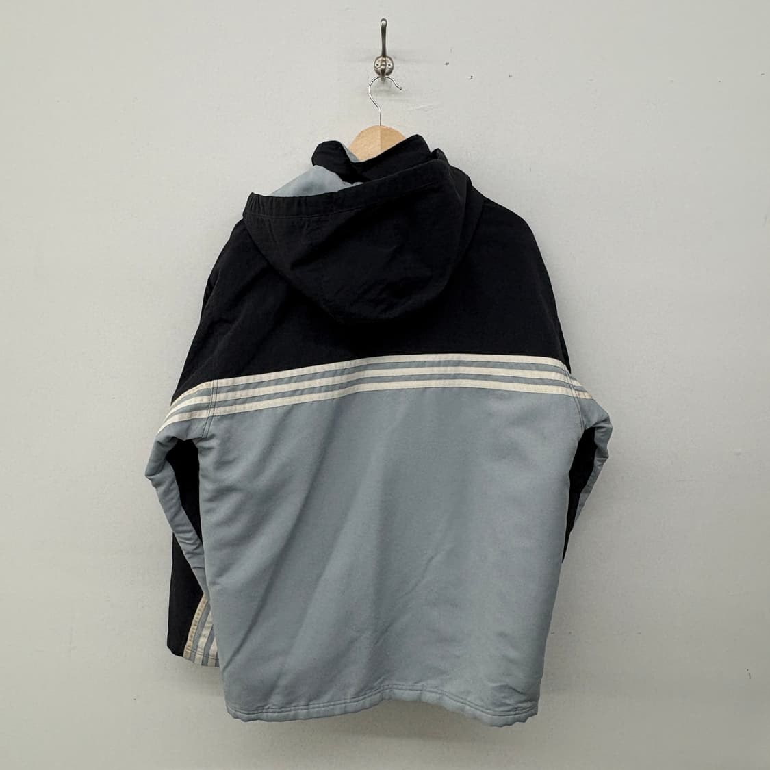 아디다스 블랙/회색 아노락 후드 자켓 남성 XL 상품이미지5