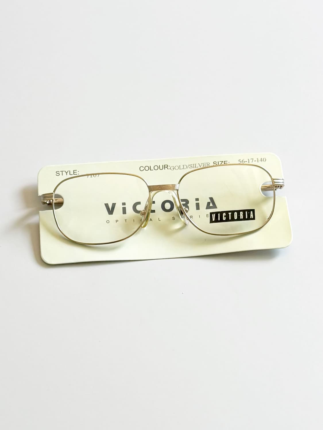 90s VICTORIA 골드 클래식 스퀘어 메탈 빈티지 안경 상품이미지1