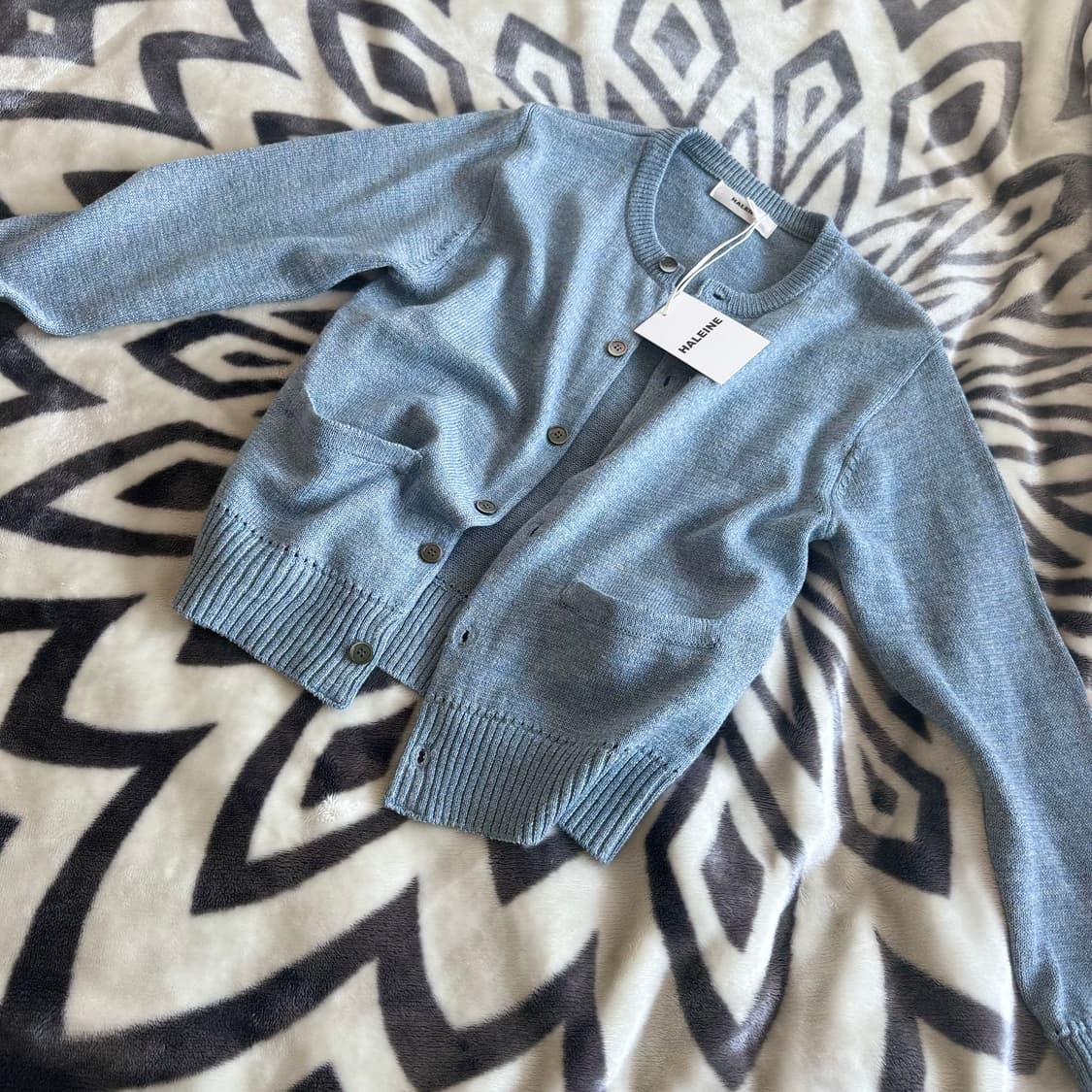 알렌느 멜란지 라운드넥 가디건 상품이미지2