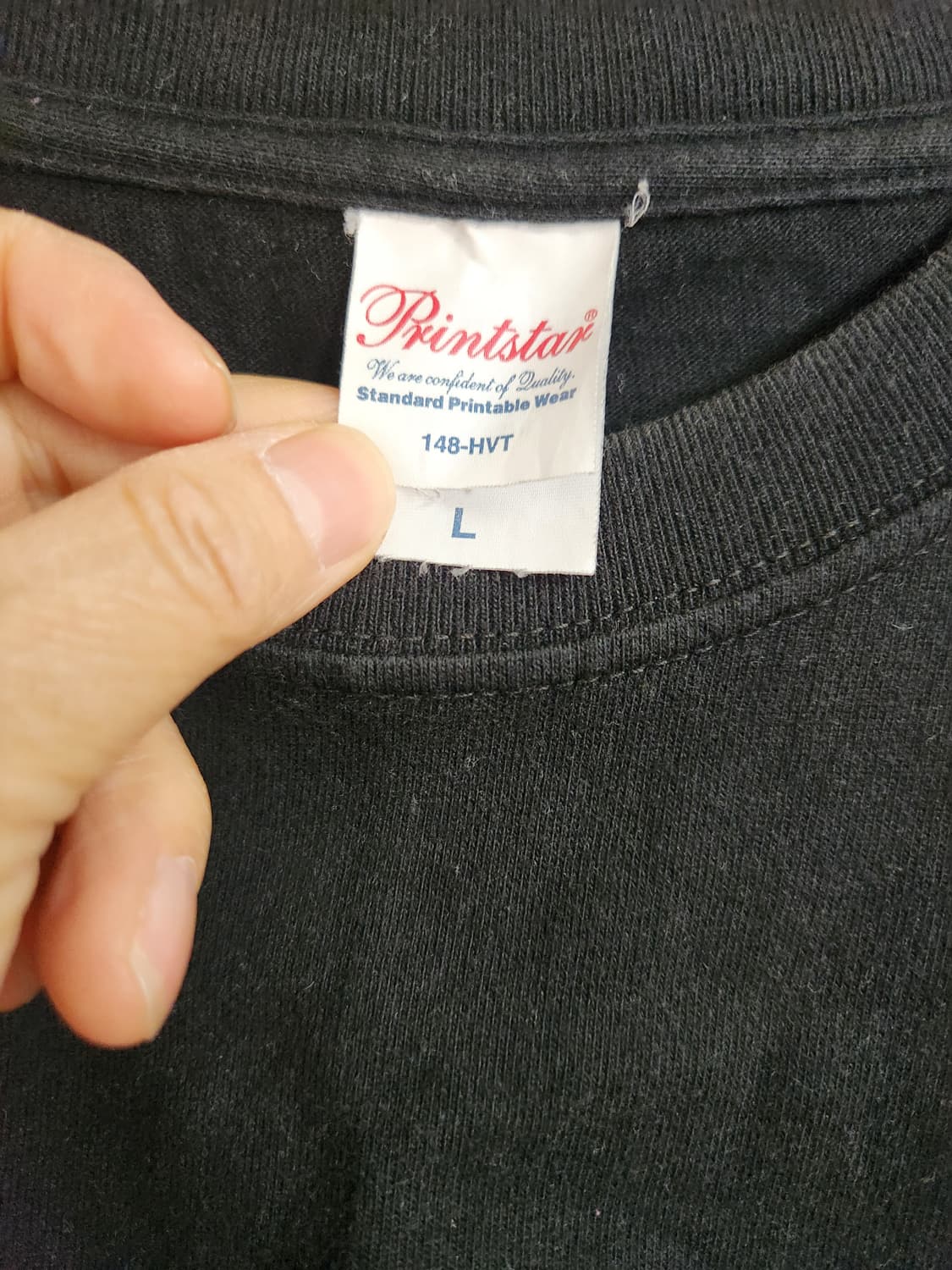 검정색 프린팅 남성 반팔 티셔츠100~105 상품이미지3