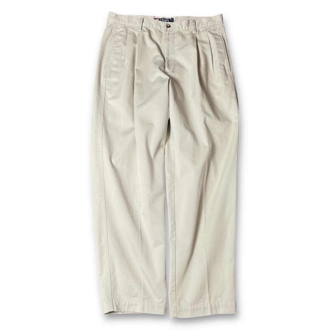 (34) 폴로 랄프로렌 챕스 아이보리 핀턱 코튼 팬츠 상품이미지1