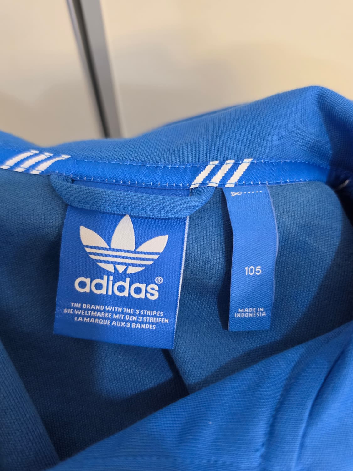 105)아디다스 파이어버드 유로파 트랙탑 블루 져지 집업 상품이미지3