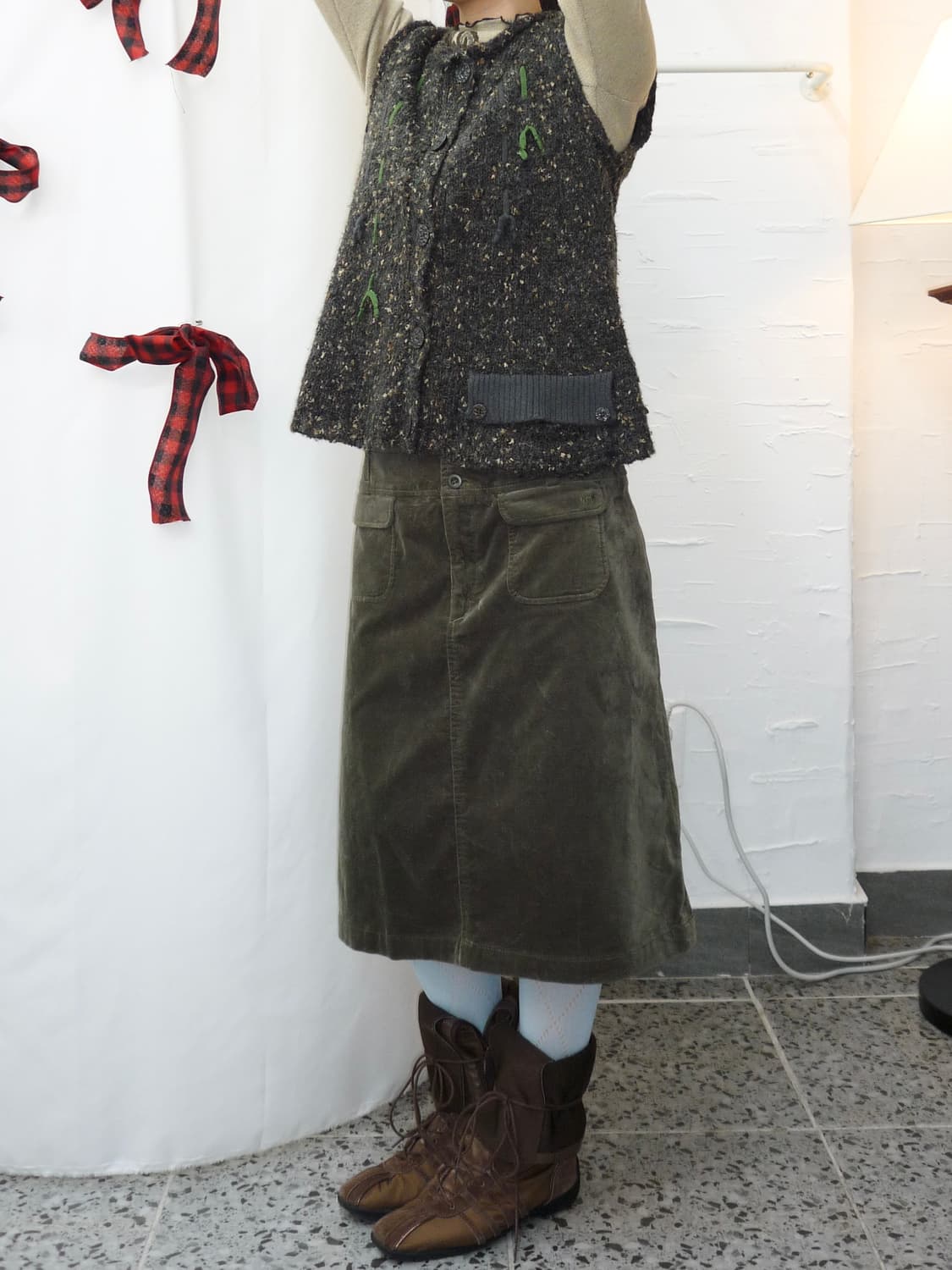 Deep forest knit vest 상품이미지3