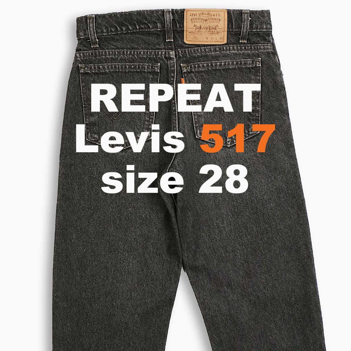 리바이스 517 오렌지탭 흑청 90s USA 28인치 OR5173026 상품이미지1