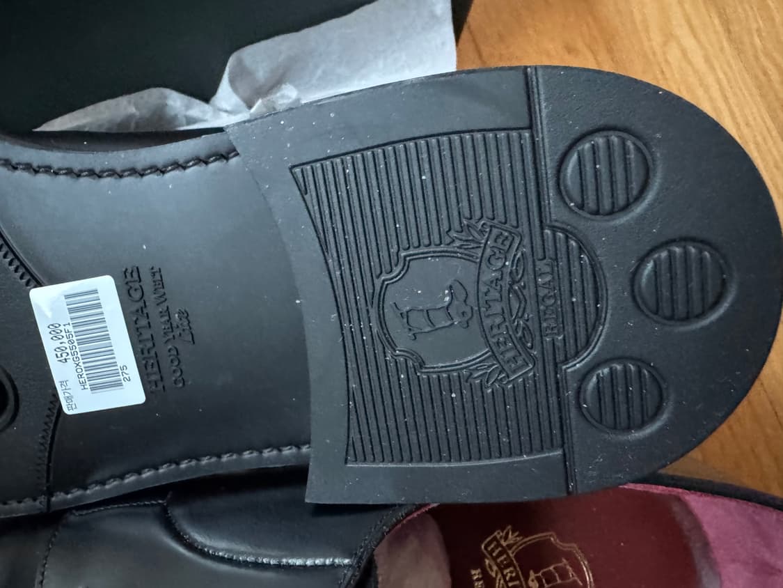 금강제화 헤리티지 리갈 플레인 더비 블랙 275 HEROXG5505F1 상품이미지7