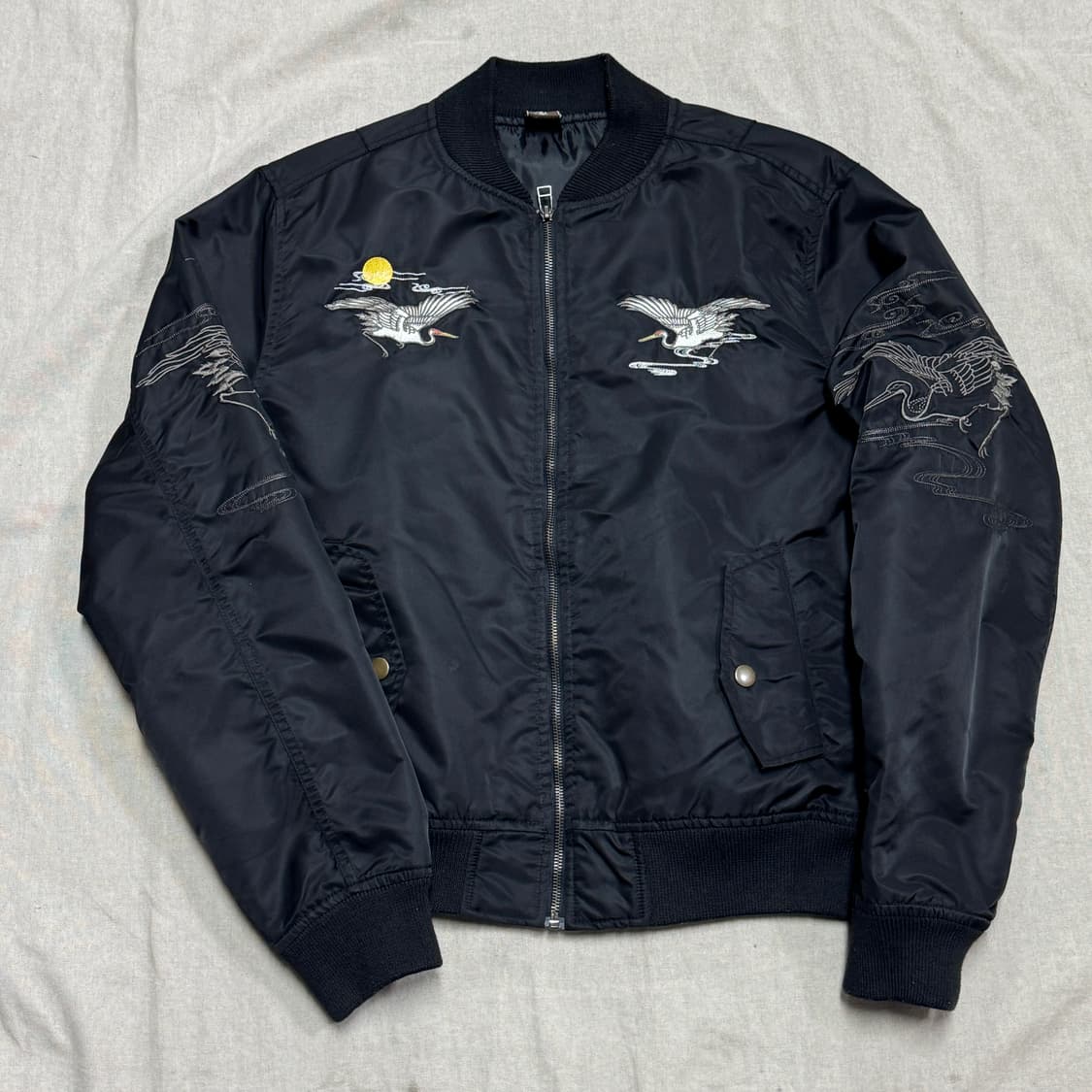 재팬 빈티지 크롭 자수 스카잔 L 상품이미지2