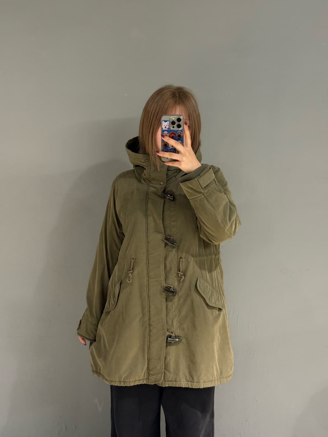 duffle button point hood military parka 상품이미지1