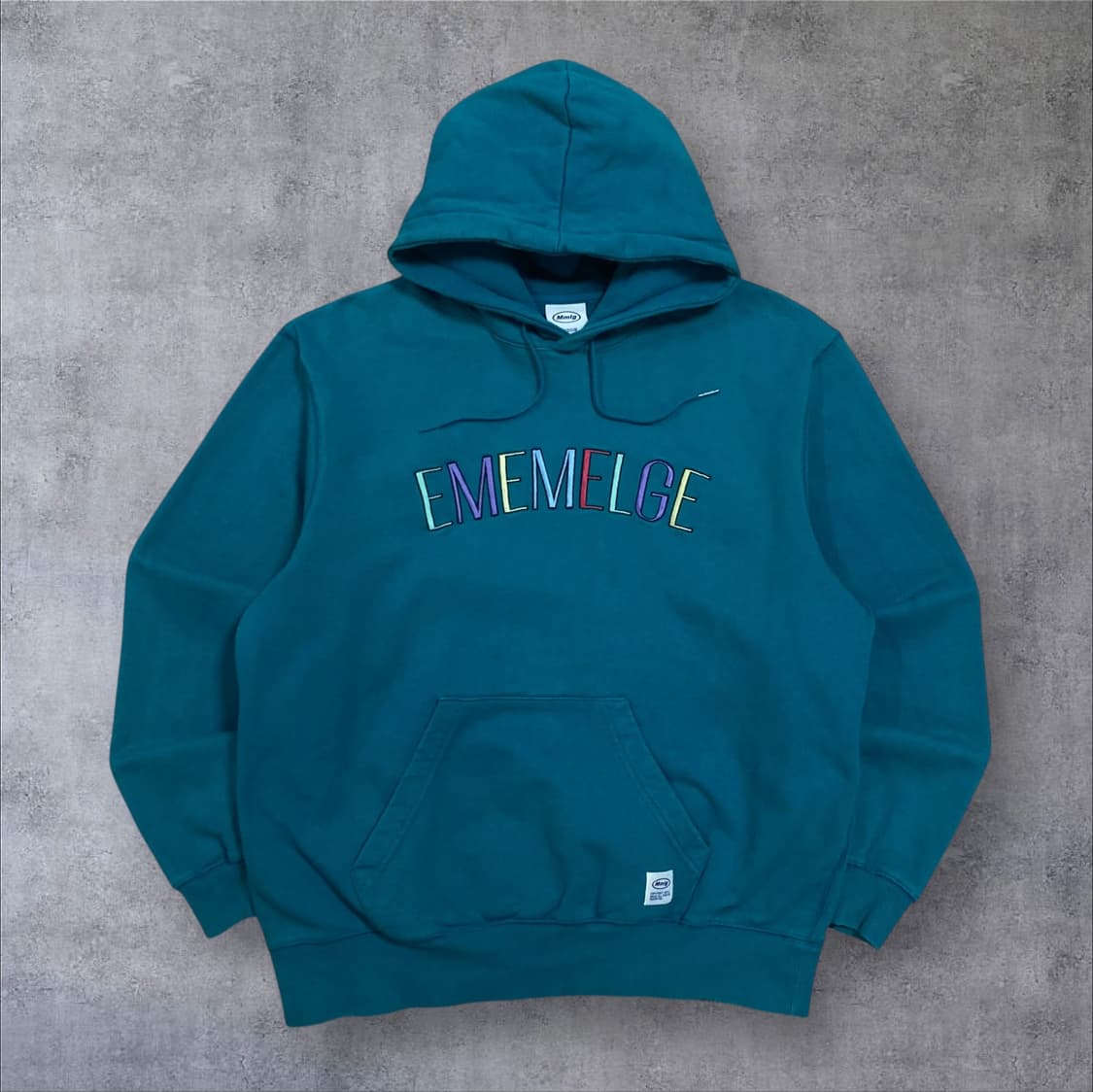 Mmlg 스펠아웃 로고 청록 후드티 상품이미지1