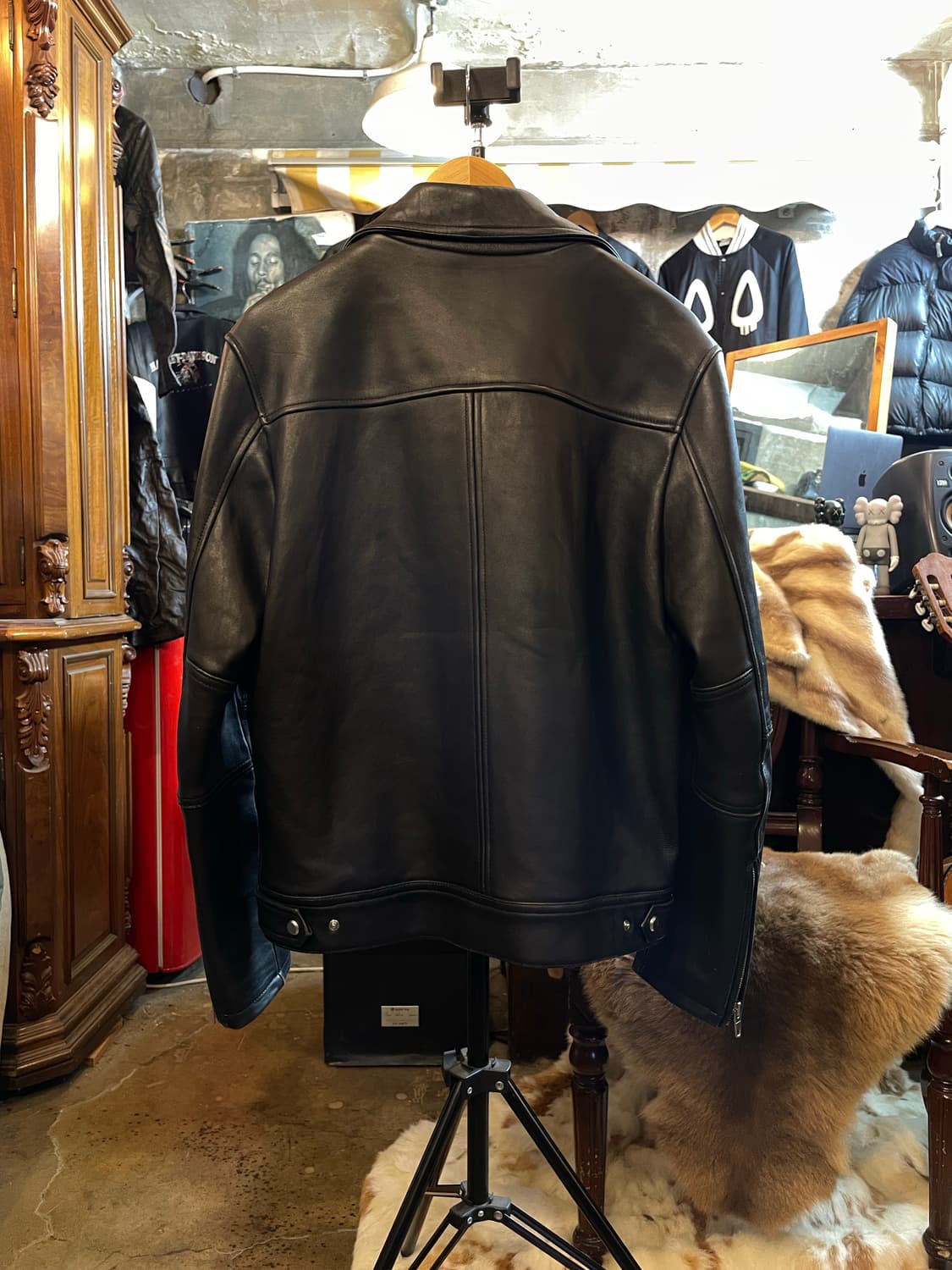 Fahrenheit 양가죽 바이커 자켓 블랙 상품이미지5