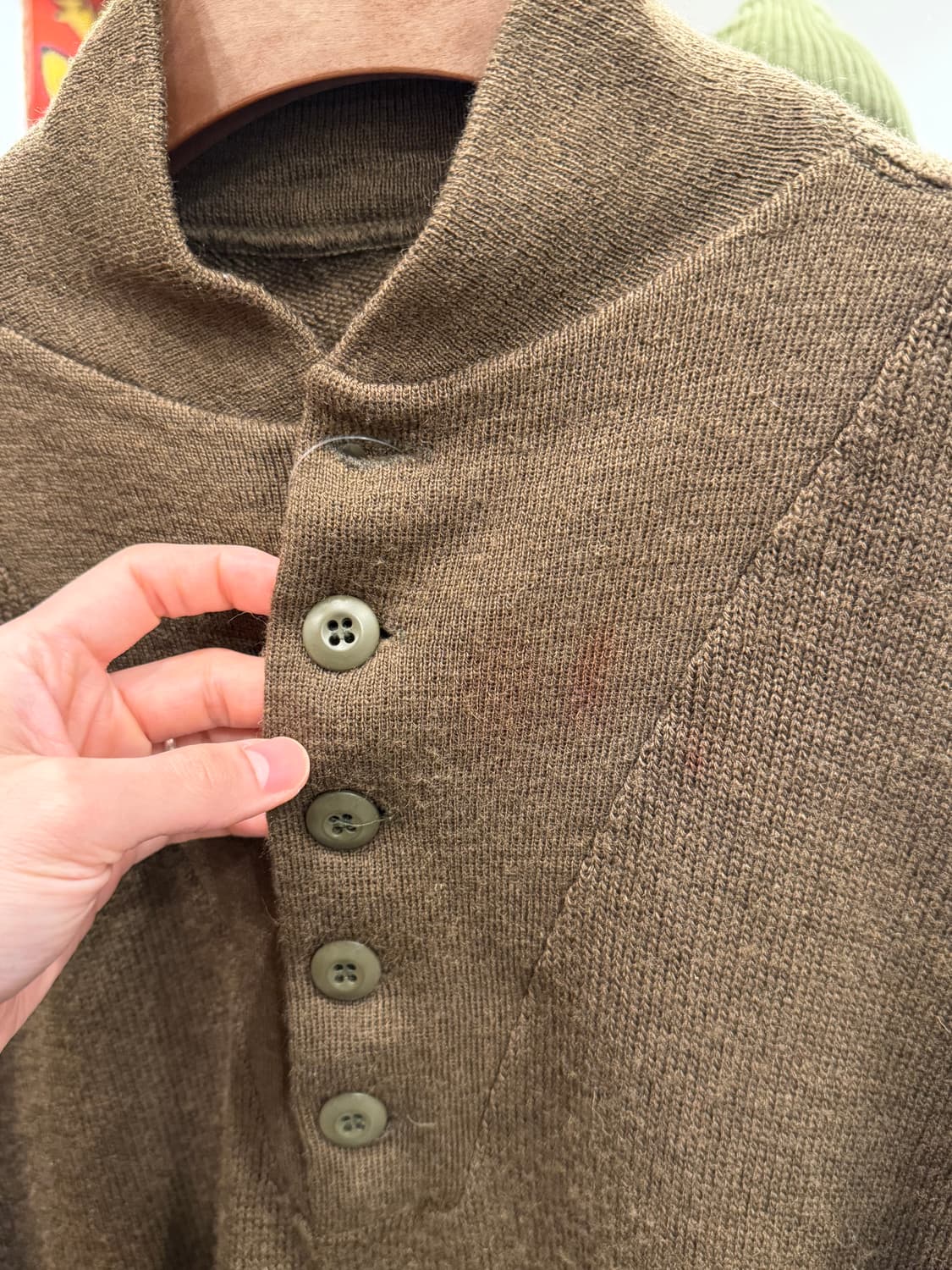 Military U.S.Army 미군 오리지날 5버튼 코만도 울 스웨터 상품이미지4