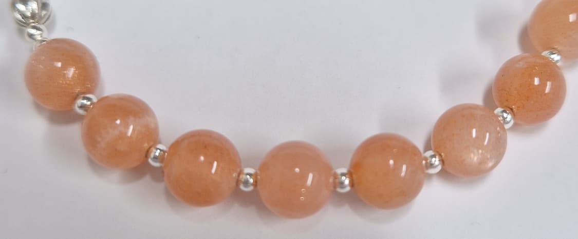 ✨ 천연 원석 묵주 팔찌 (썬스톤 & 백수정) 상품이미지8