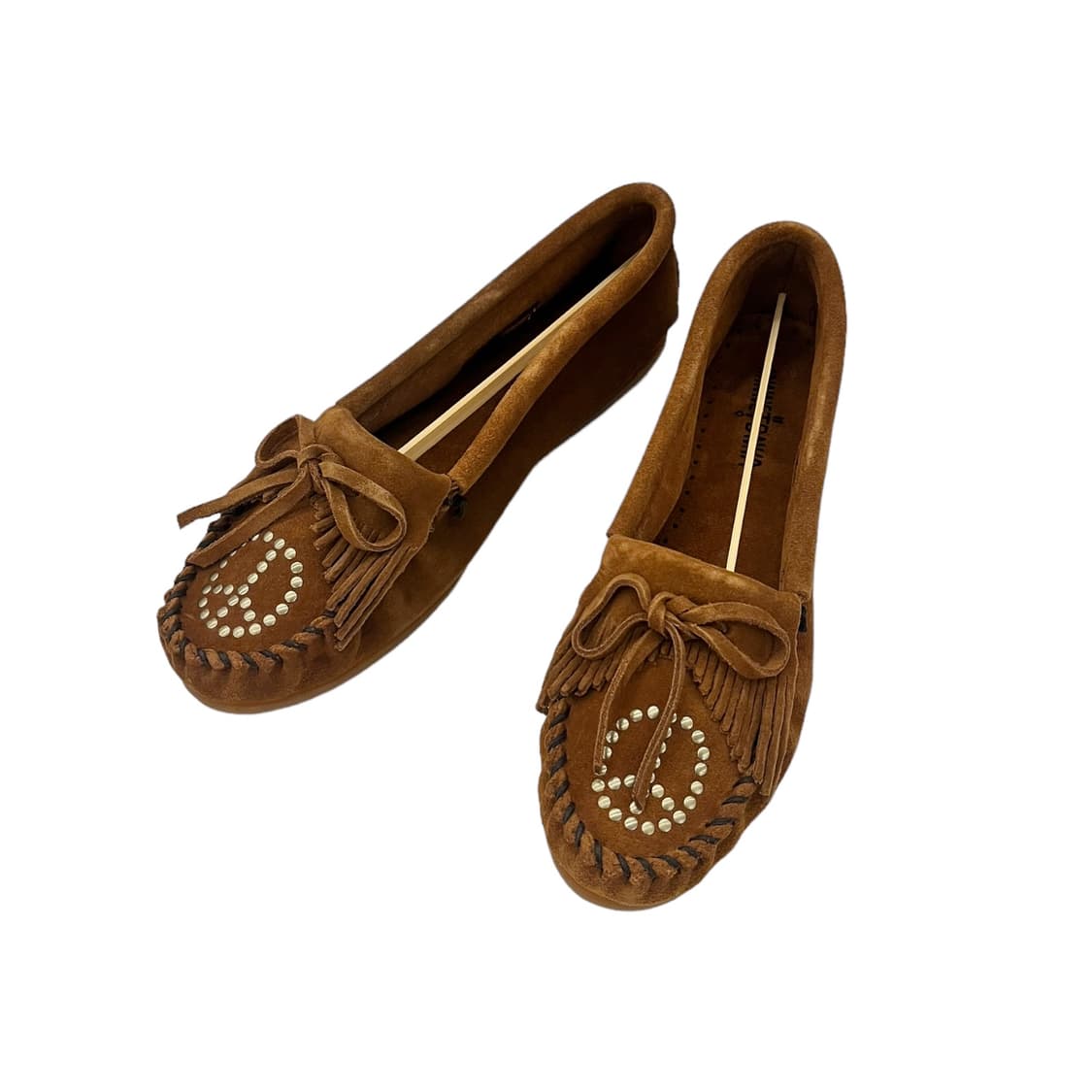 미네통카 피스 팁 모카신 슈즈 브라운 (250) 상품이미지1