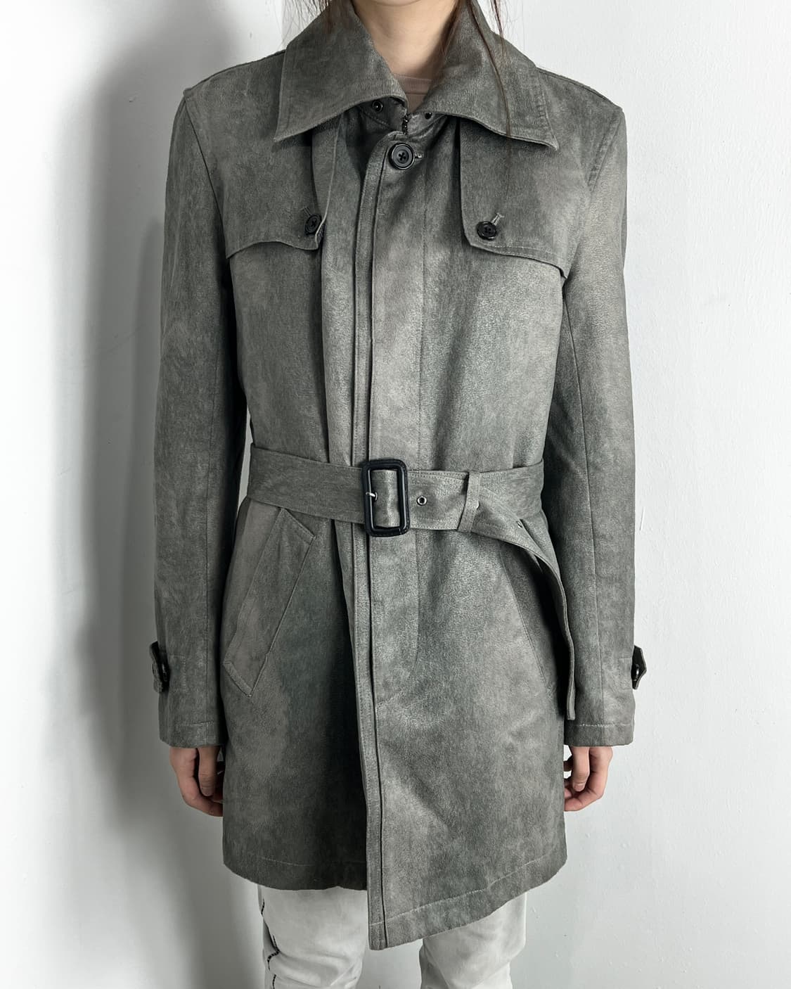 Tornado Mart Belted Trench Coat 상품이미지1