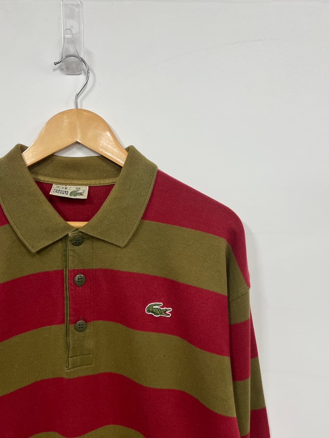 라코스테 스트라이프 빈티지 카라 롱 슬리브 상품이미지2