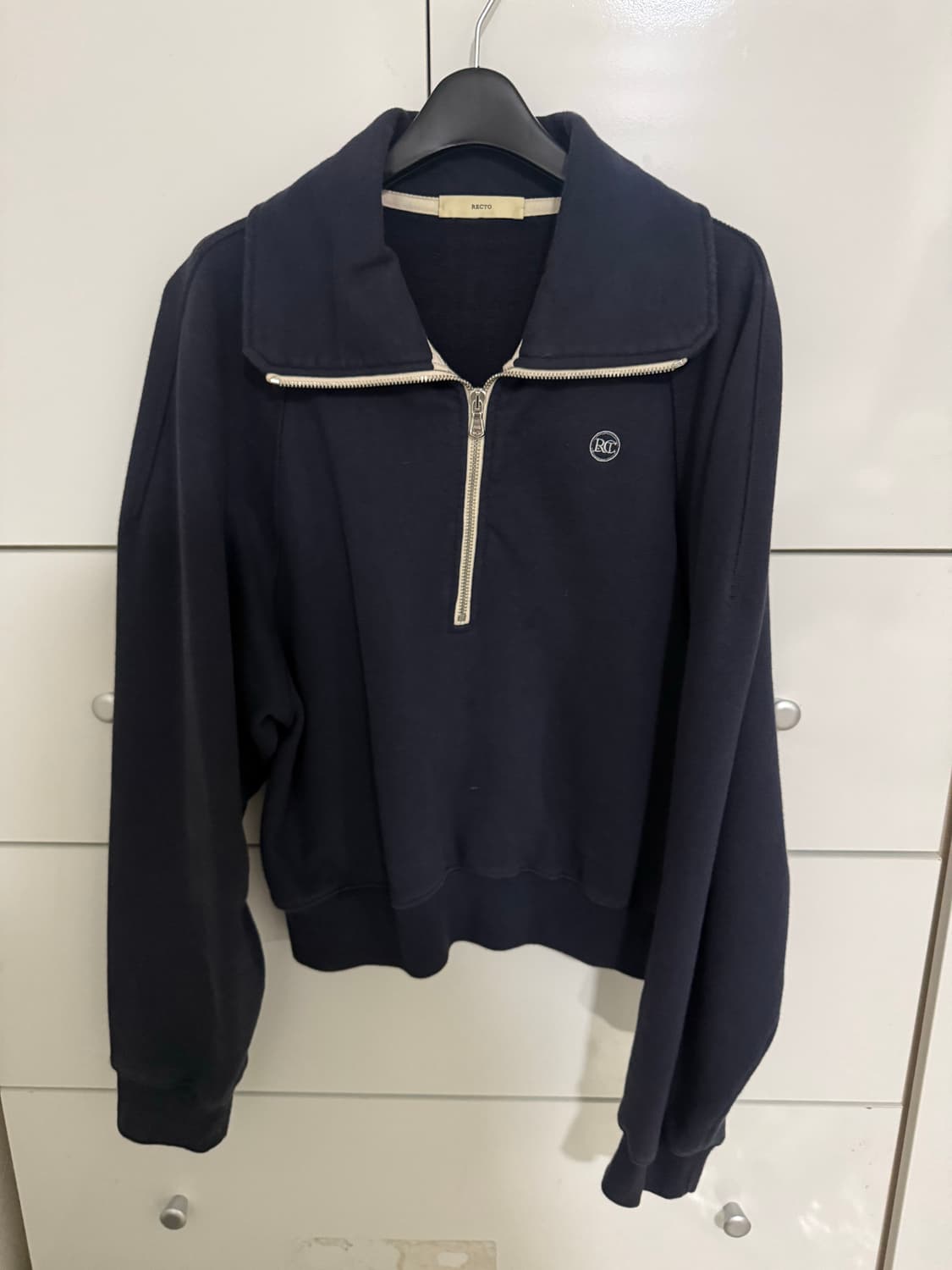 렉토 하프집업 크롭 맨투맨 상품이미지2