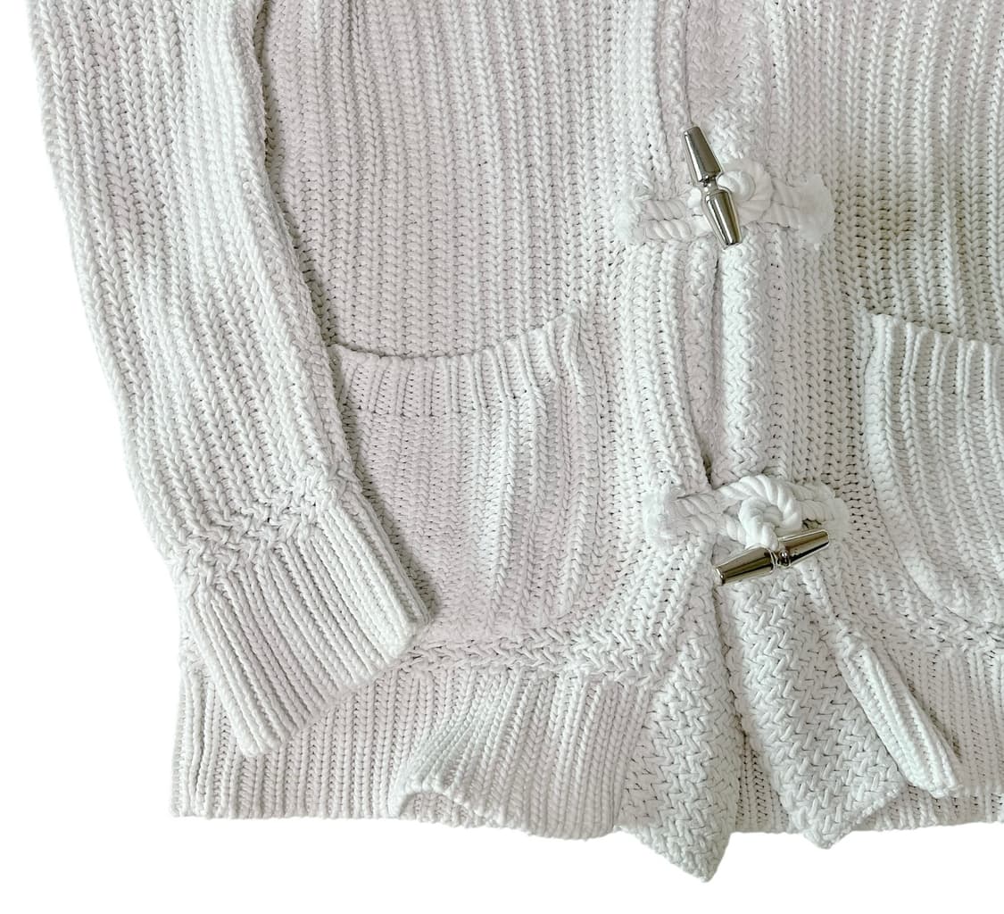 폴로 랄프로렌 화이트 숄카라 토글 니트 가디건 S 상품이미지3