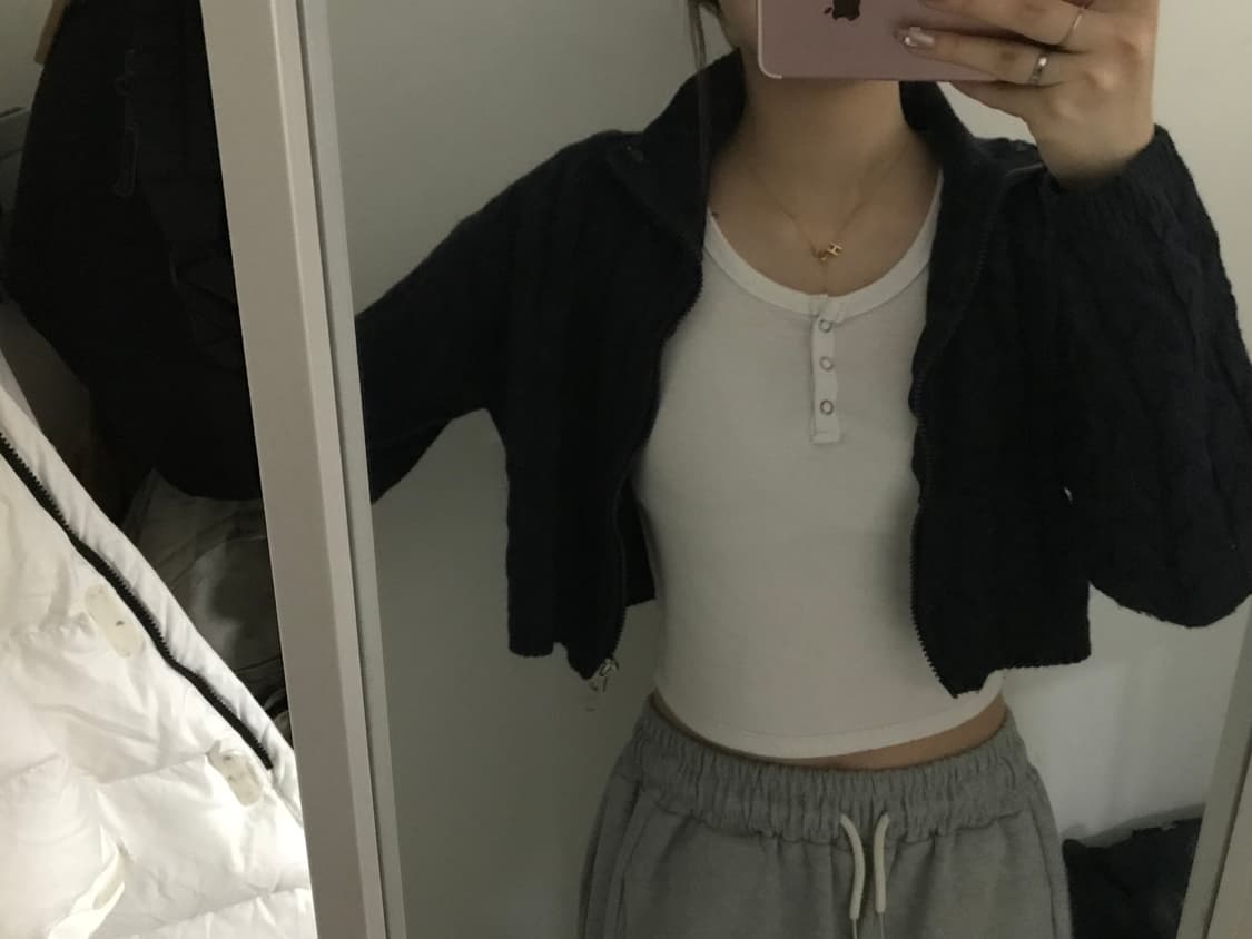 꽈배기 니트 가디건 집업 상품이미지1