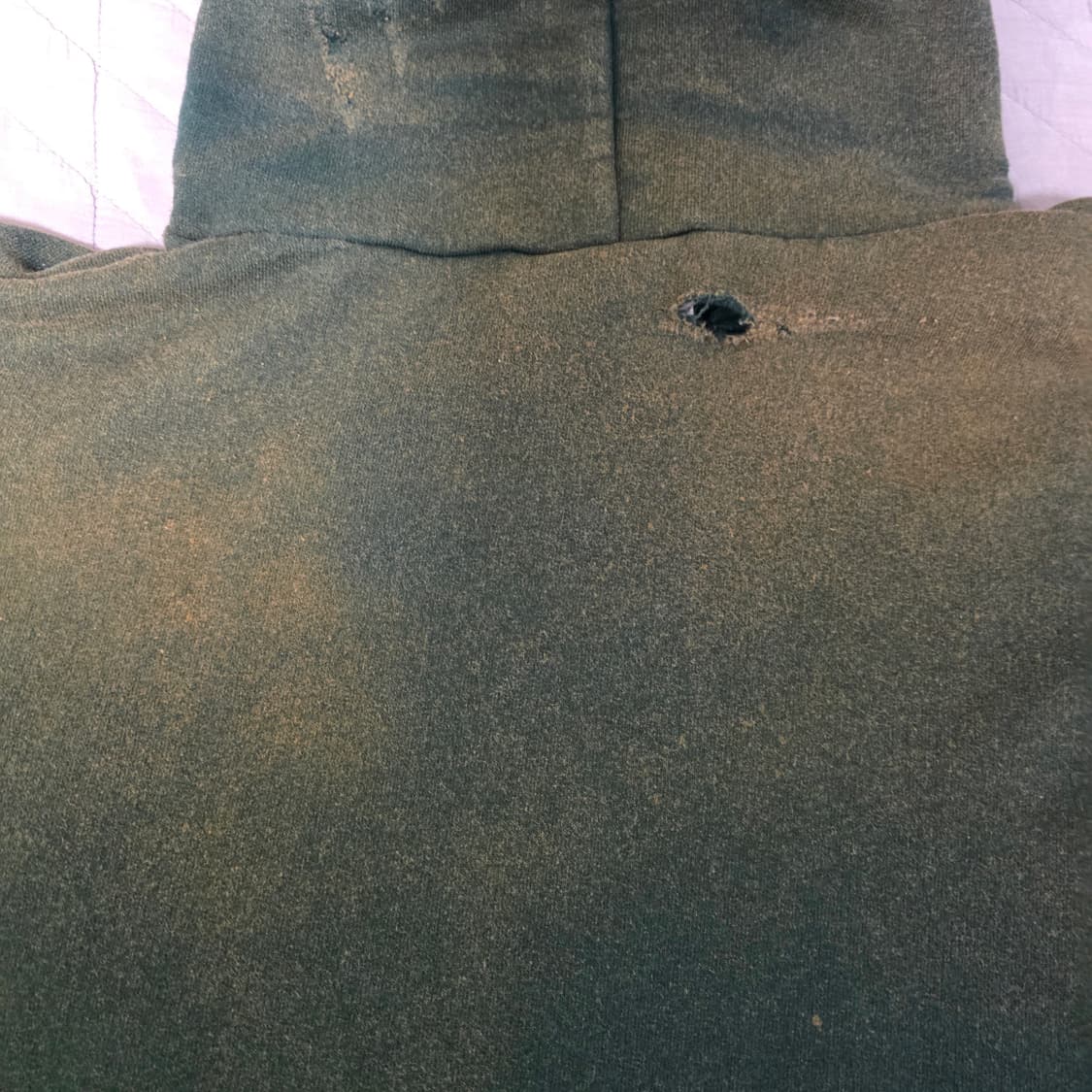 [L] 00-90s 빈티지 헤인즈 페이드 트래쉬드 그린 후드티 후디 상품이미지6