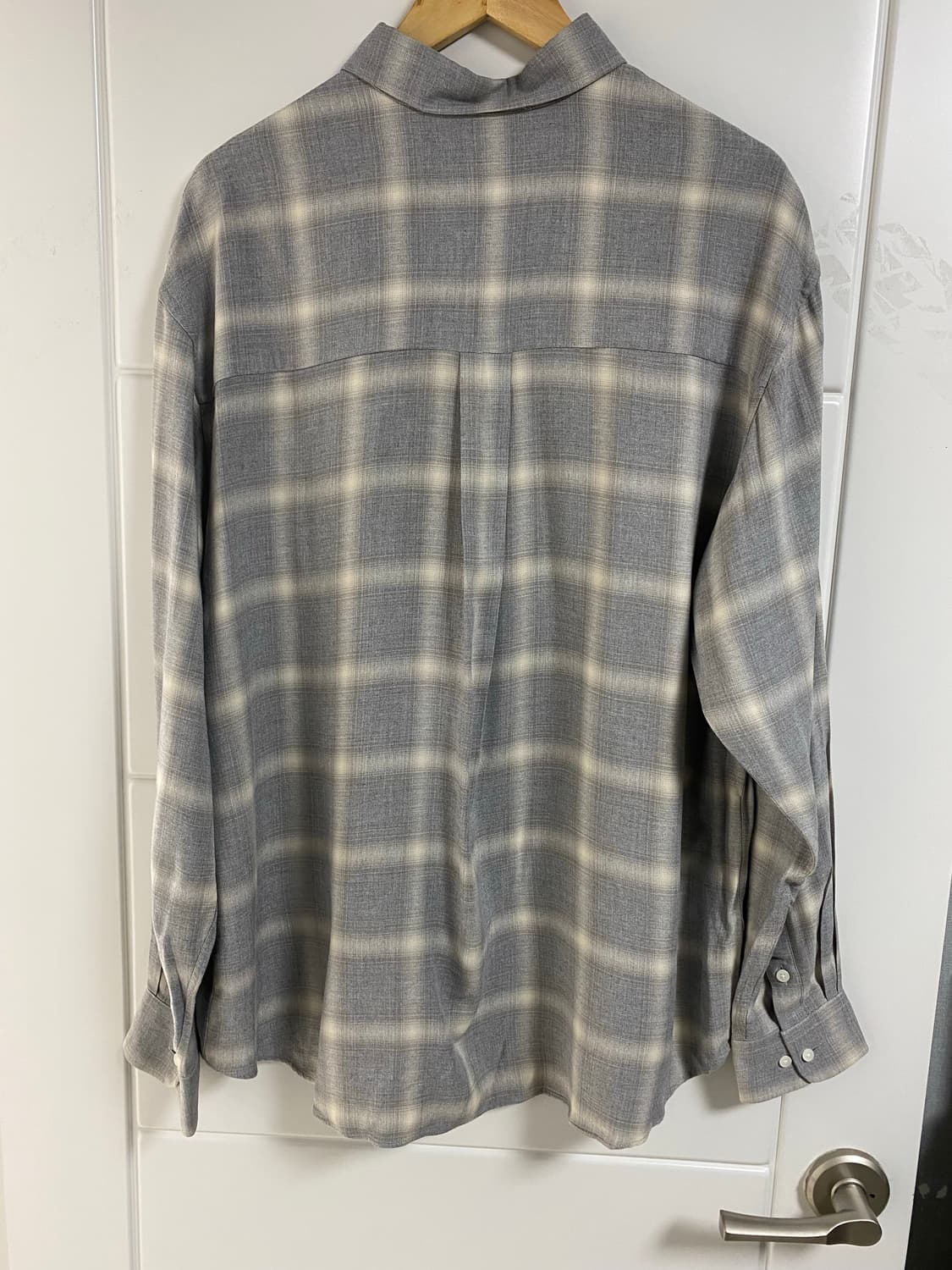 [2] 퍼렌 옴브레 체크 셔츠 그레이 perenn 상품이미지2