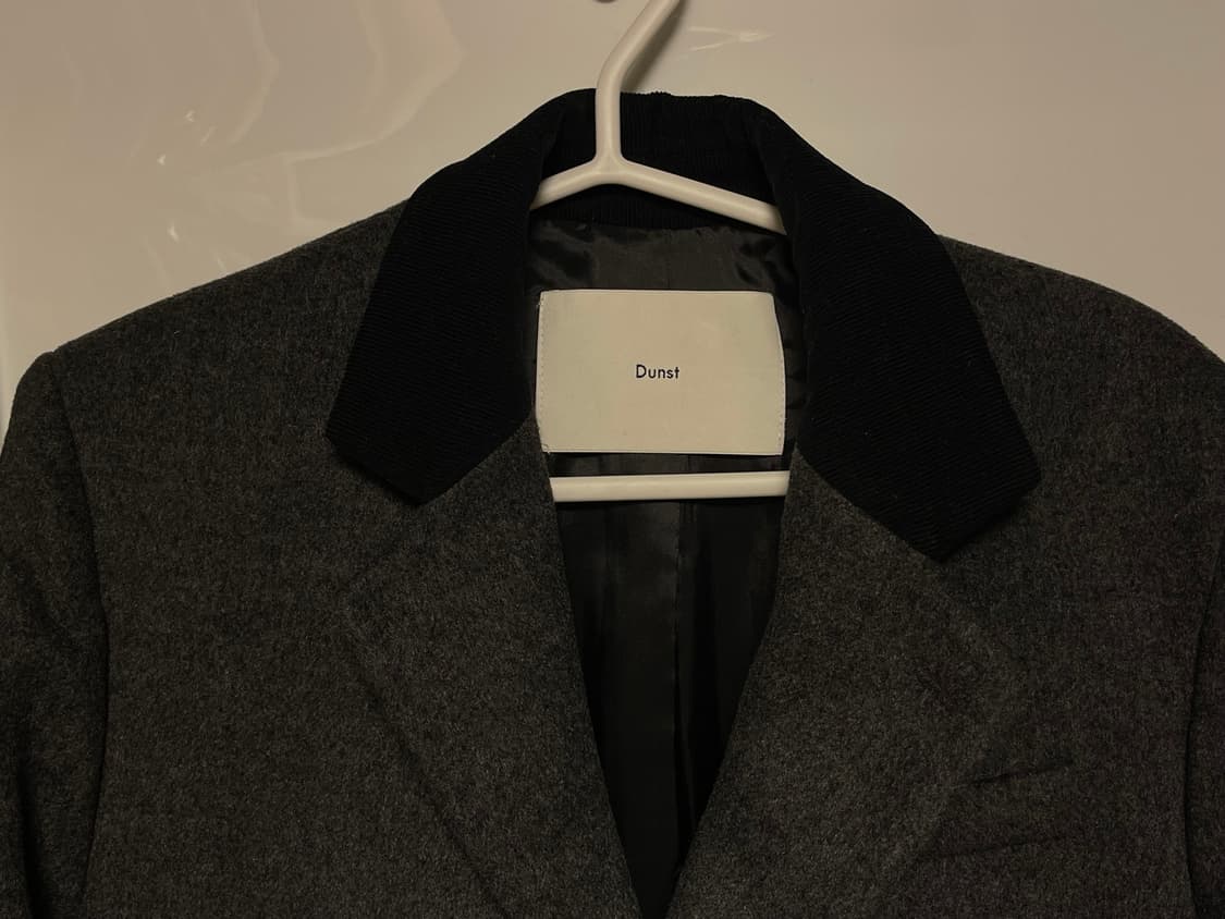 (우먼) 던스트 멜란지 그레이 울 싱글코트 상품이미지2