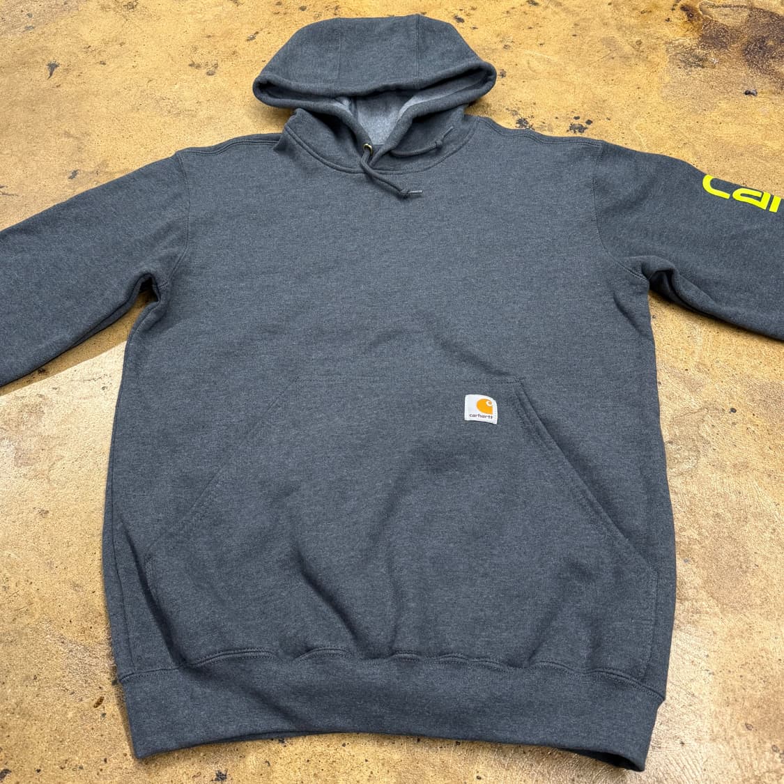 [정품/S] 칼하트 슬리브 로고 후드티 b19 상품이미지3