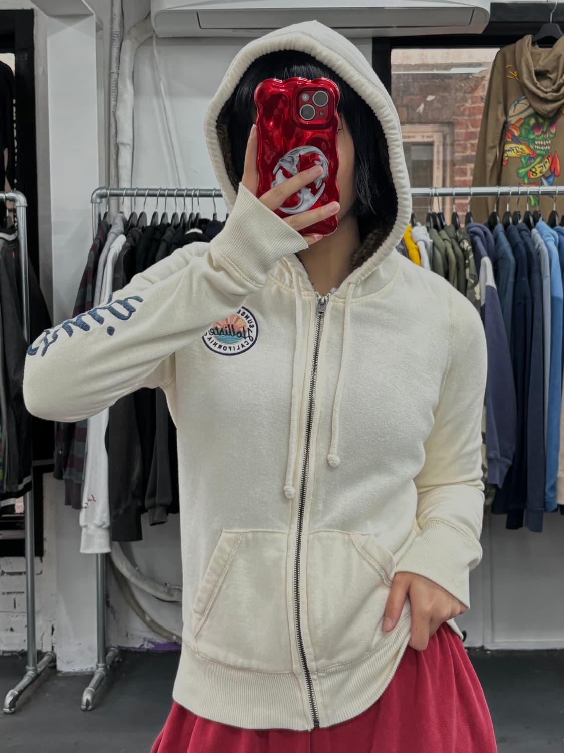 홀리스터 화이트 후드집업 상품이미지4