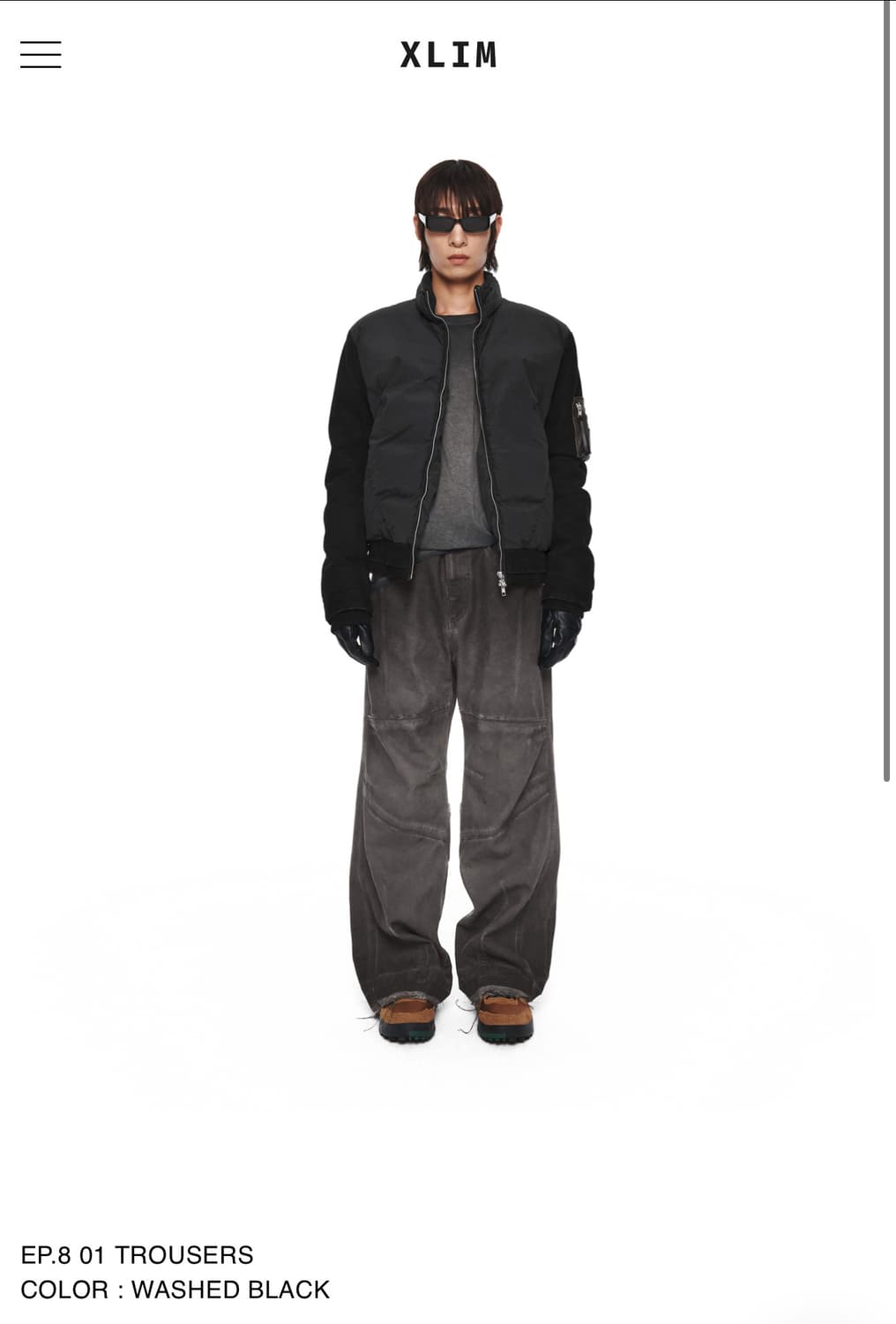 [XL] xlim 엑슬림 ep8 01 TROUSERS 워시드 블랙 상품이미지1