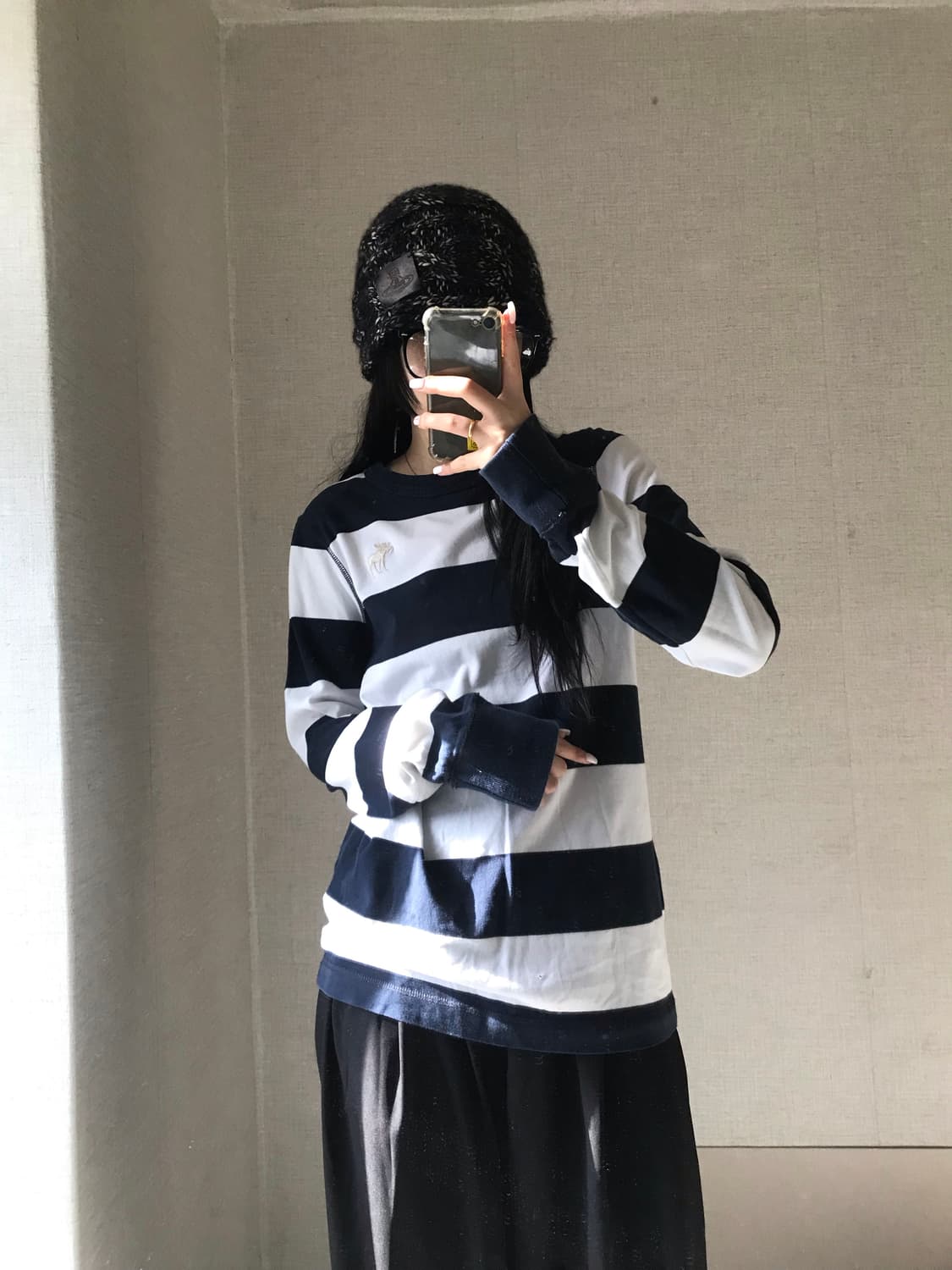 아베크롬비 네이비 스트라이프 롱슬리브 상품이미지5