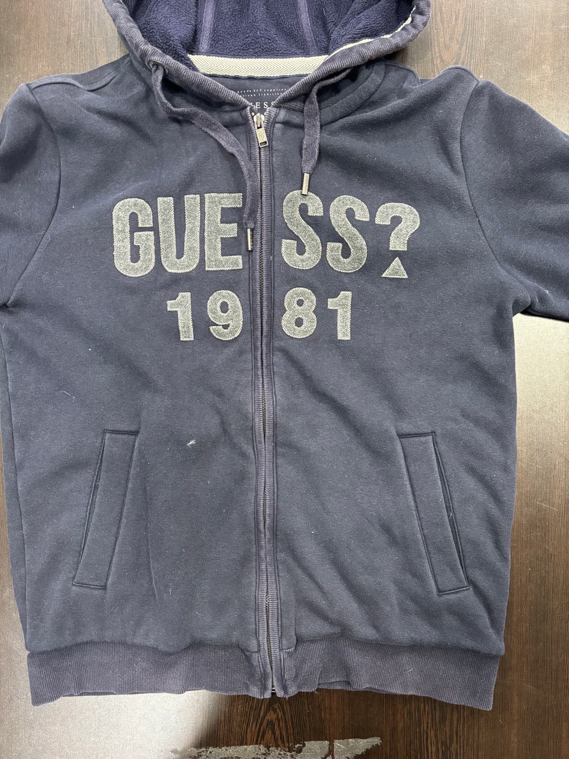 게스 1981 네이비 후드집업 상품이미지6