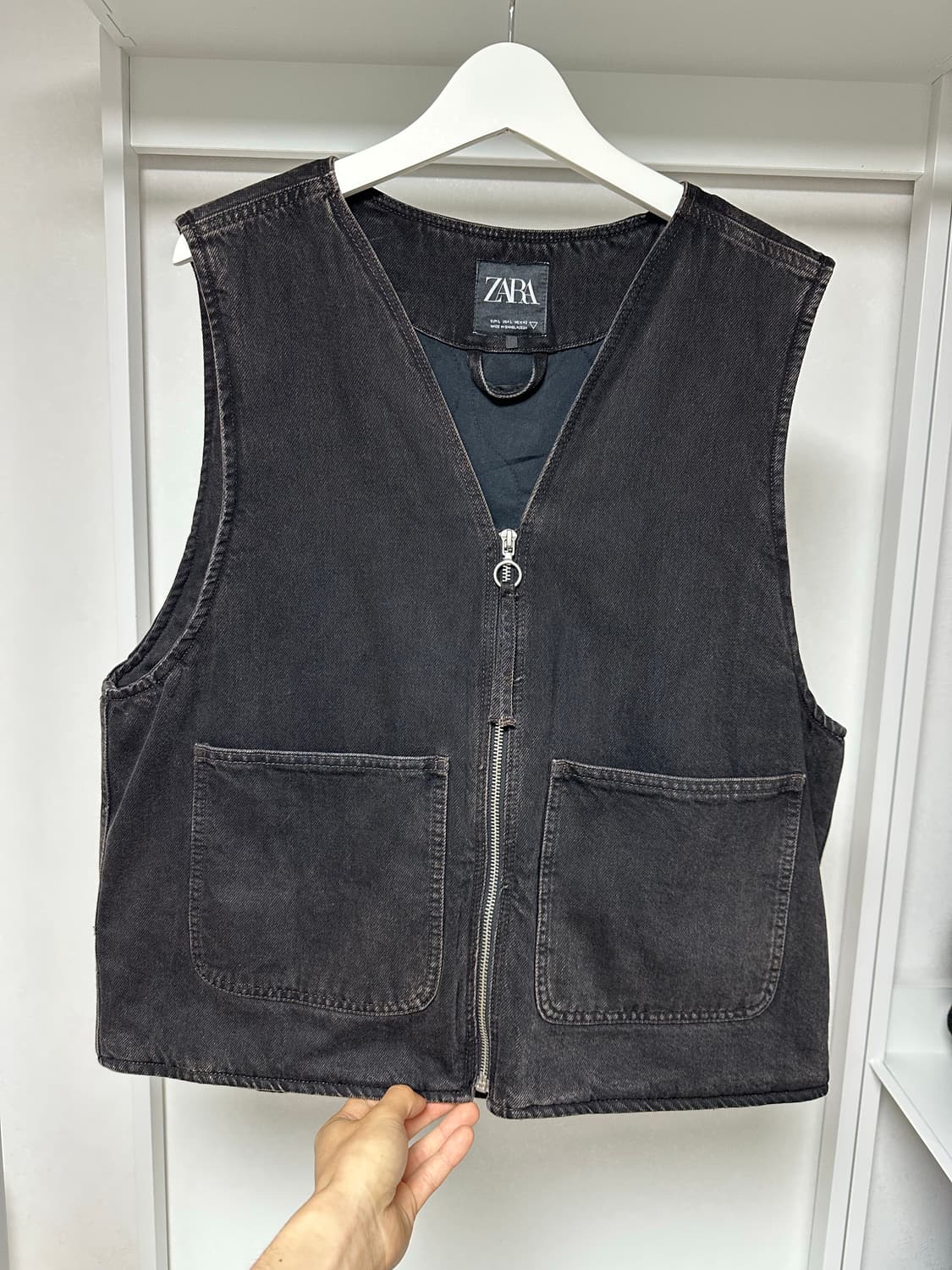 자라 콘스탄틴 워싱 베스트 다크 브라운 L 급처 상품이미지2