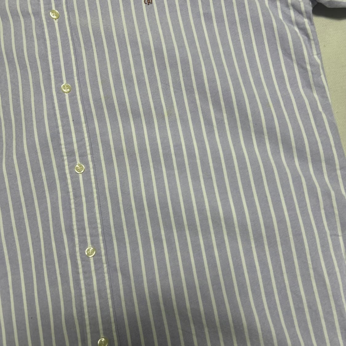 L 폴로랄프로렌 클래식핏 퍼플 스트라이프 셔츠 상품이미지3