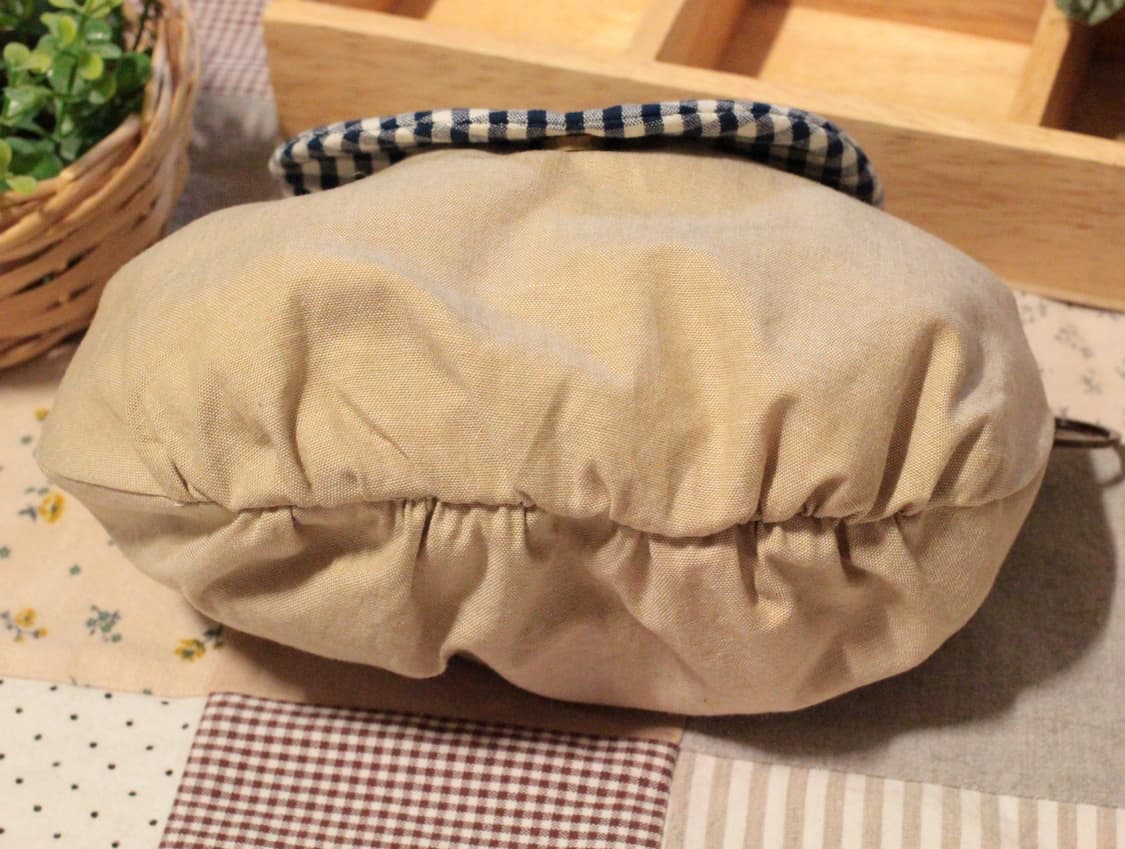 핸드메이드 네이비체크 밴딩 파우치 상품이미지9