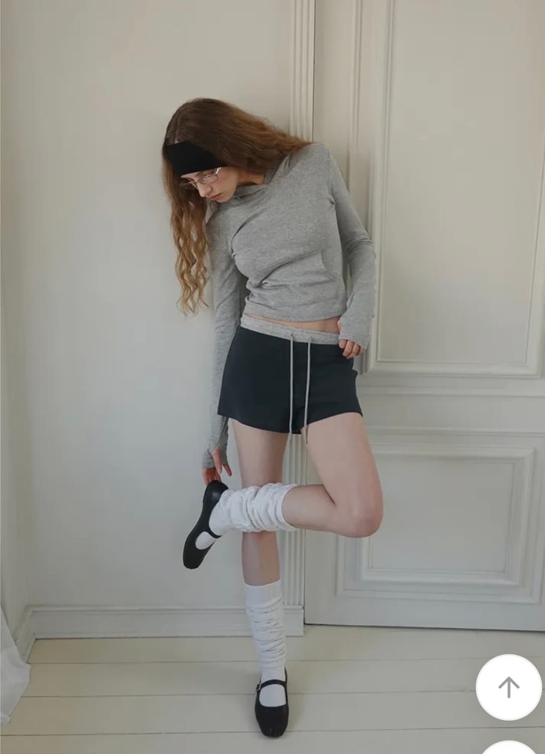 블랙업 테키 포켓 후드 긴팔티 그레이 팔아요 상품이미지3